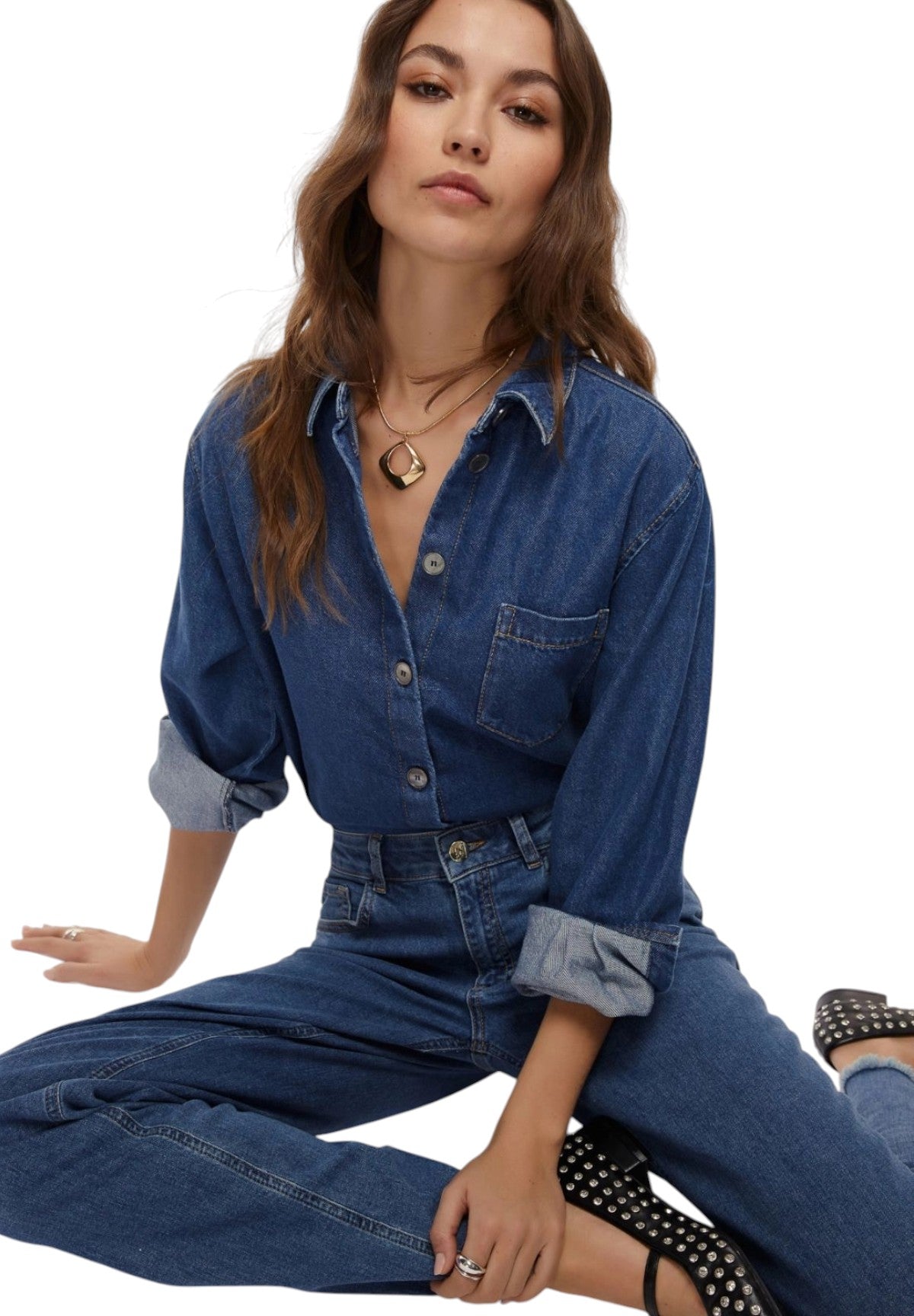 Camicia a Maniche Lunghe 2525116011200 BEA Blue Jeans