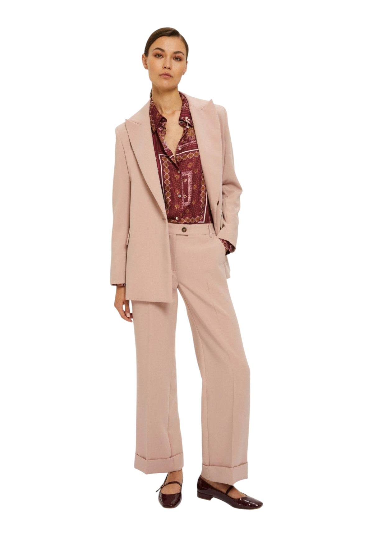 Camicia a Maniche Lunghe 2525116034200 BRUNICO Bordeaux