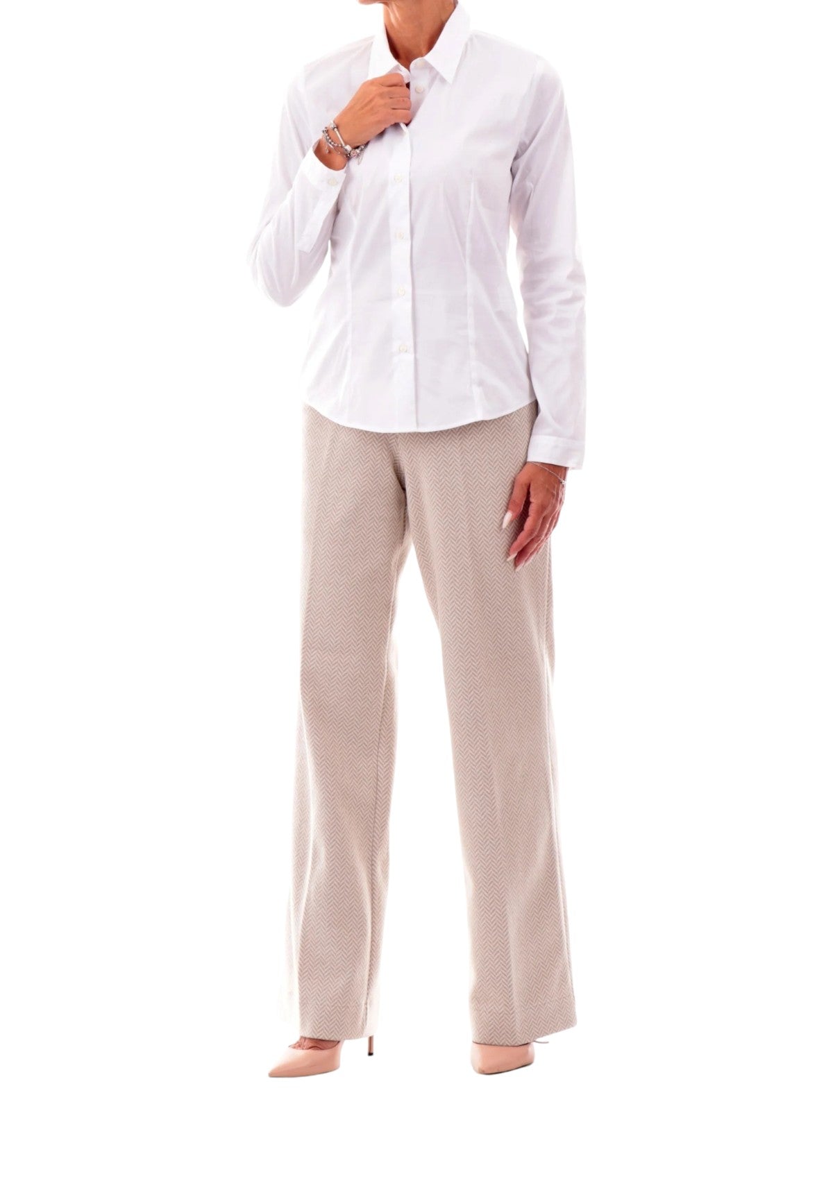 Camicia a Maniche Lunghe CRUNA1 Bianco