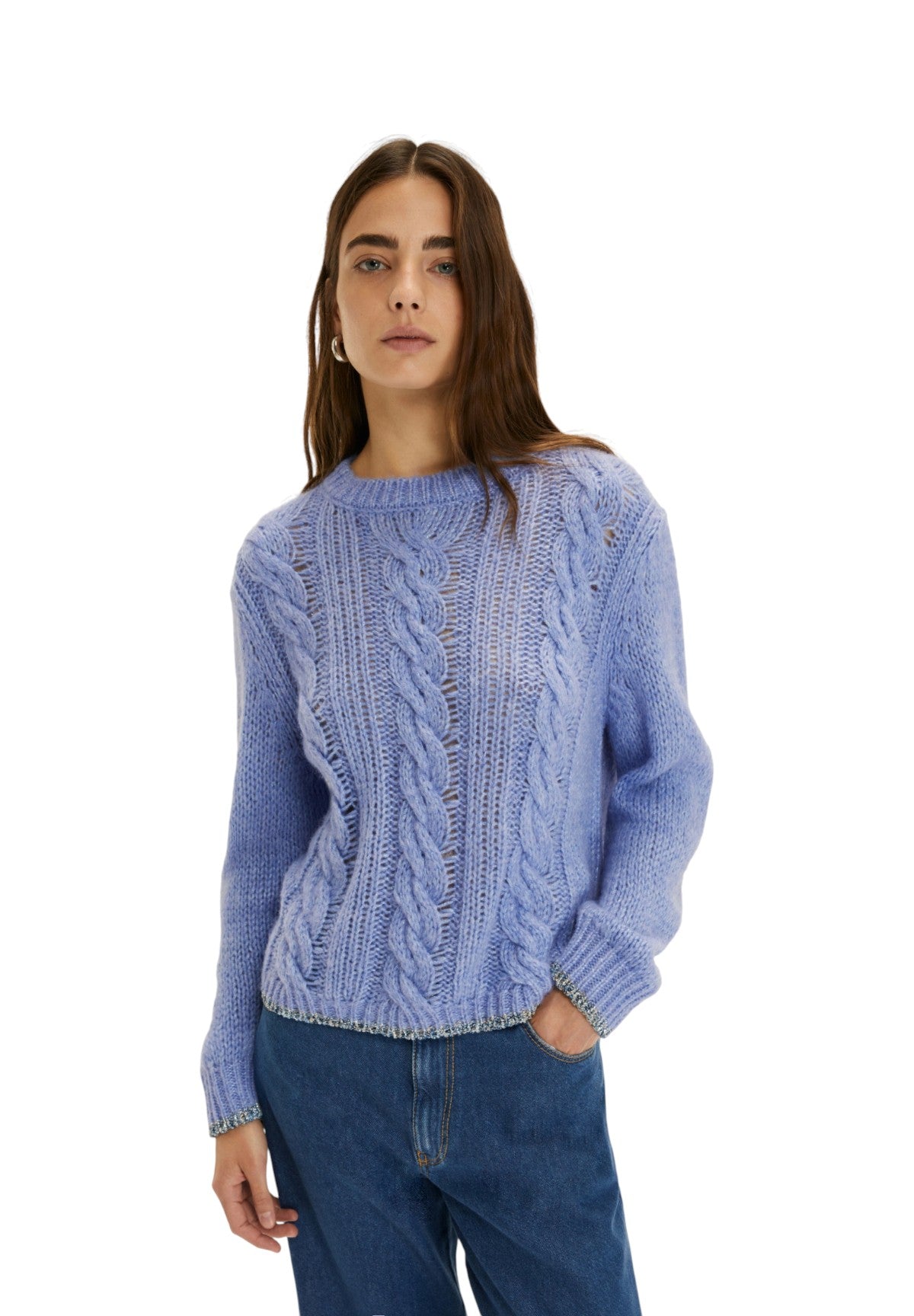 Maglione Girocollo 2525366025200 GARZA Azzurro