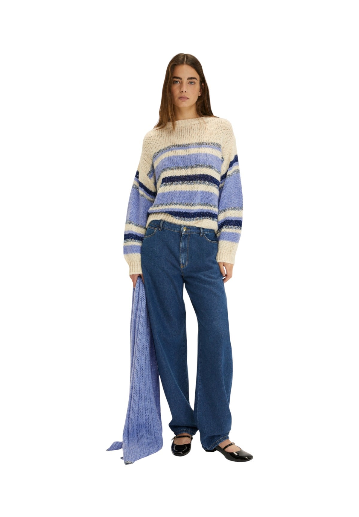 Maglione Girocollo 2525366035200 LORETO Pervinca