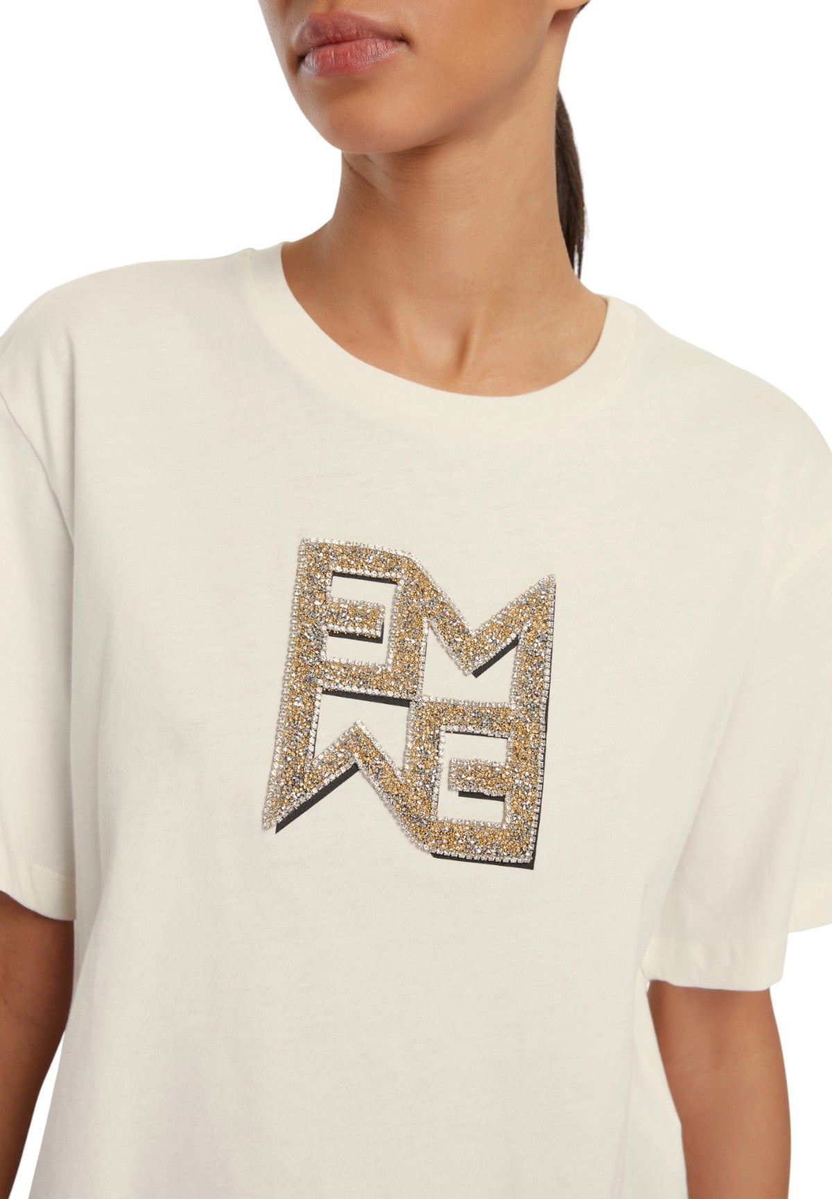 T-shirt a Maniche Corte 2525976021200 MICAELABIS Panna