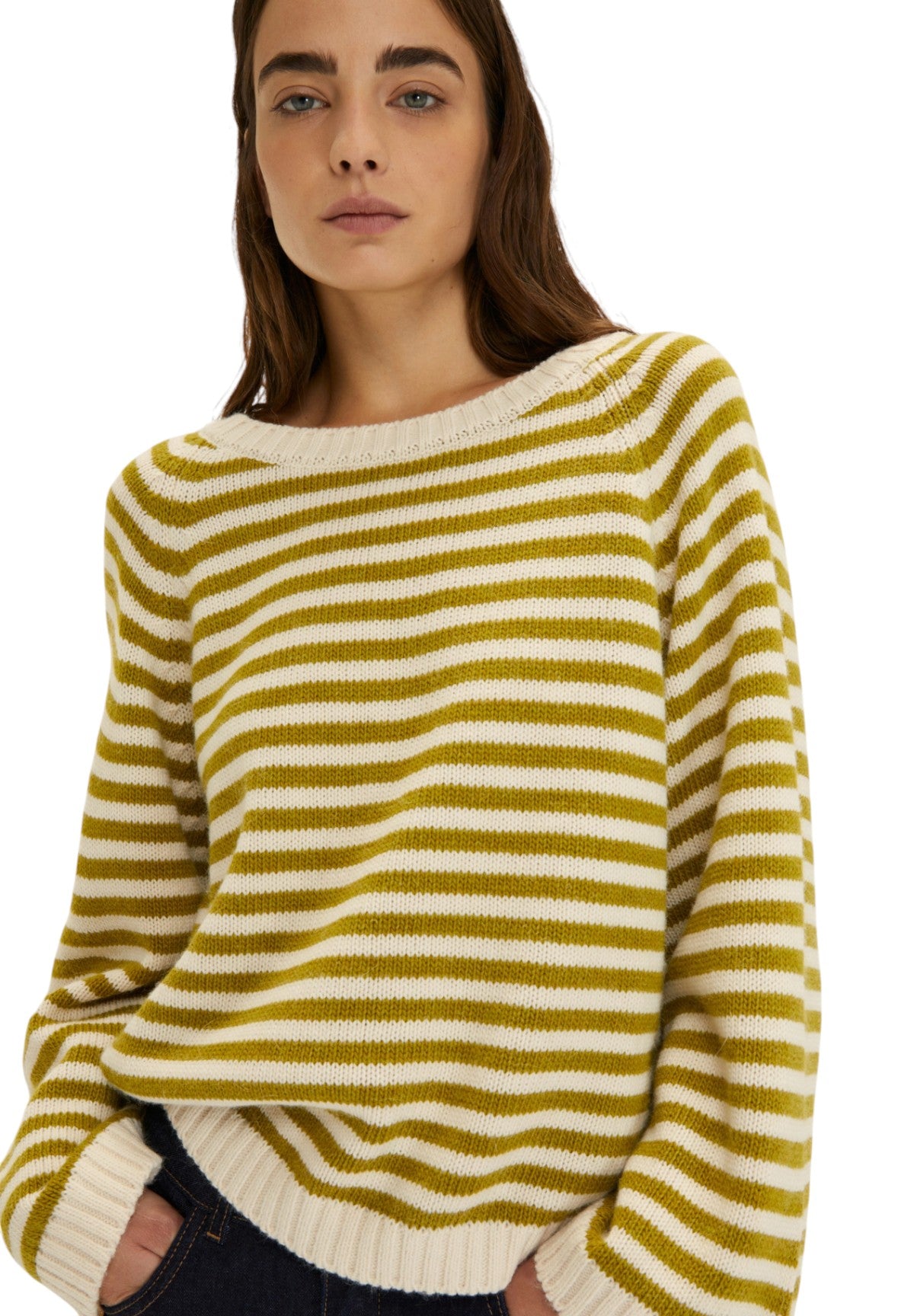 Maglione Girocollo 2525366015200 MILENA Verde acido