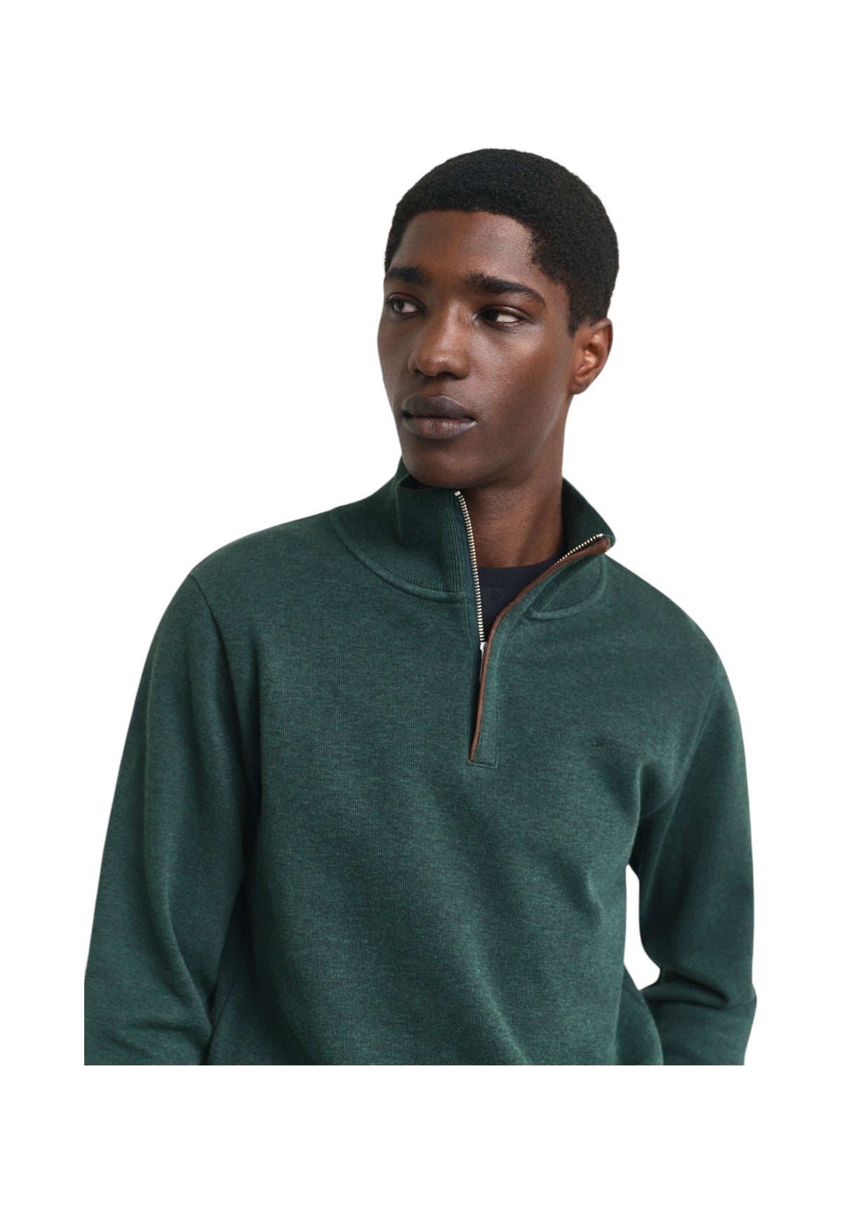 Maglione Collo Alto Ribbed Half Zip 2068028 Tartan Green