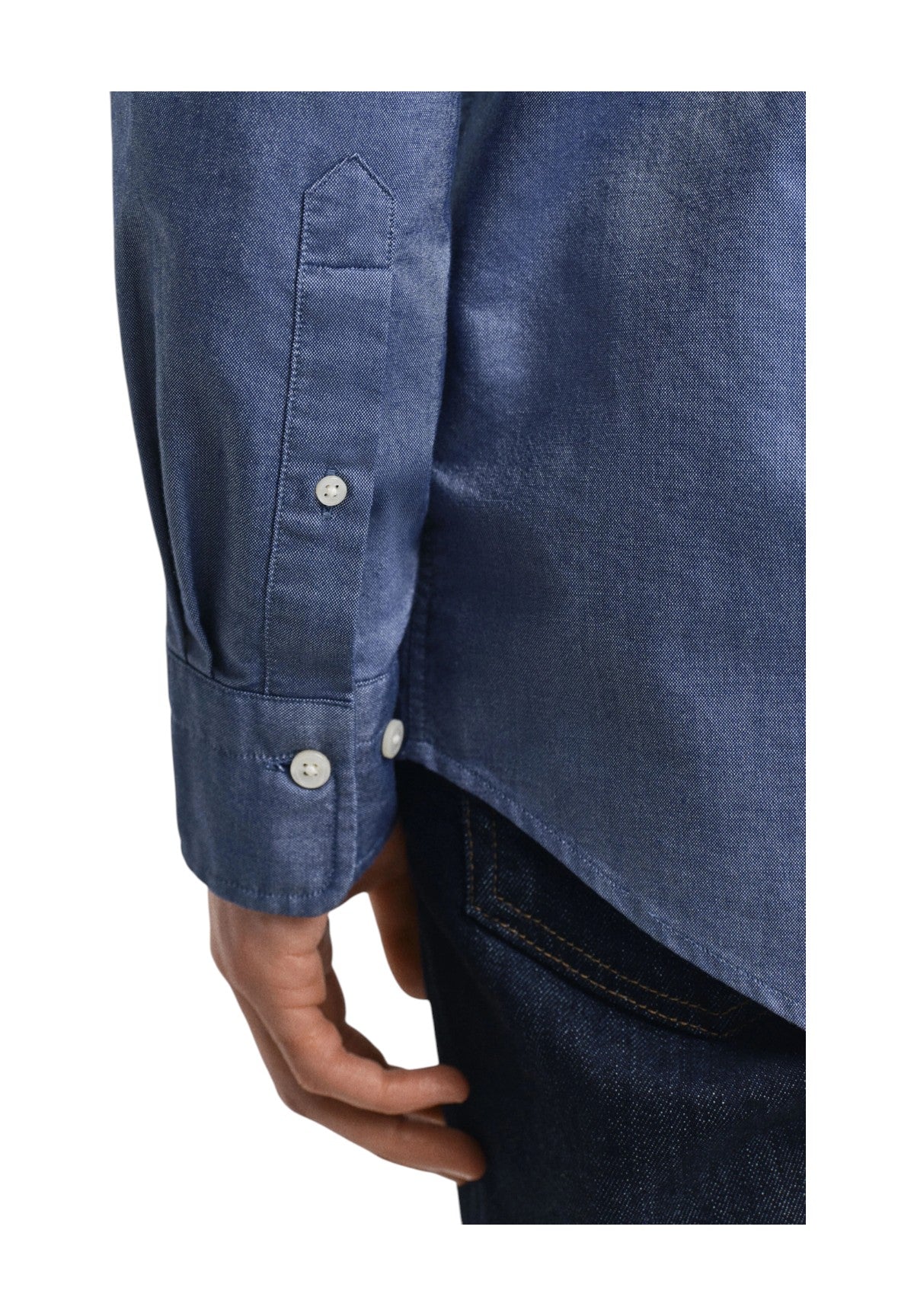 Camicia a Maniche Lunghe Classic Oxford 3000200 Persian Blue