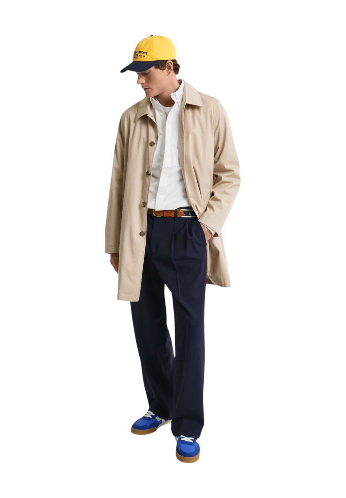 Camicia a Maniche Lunghe Slim Stretch Oxford 3230115 White