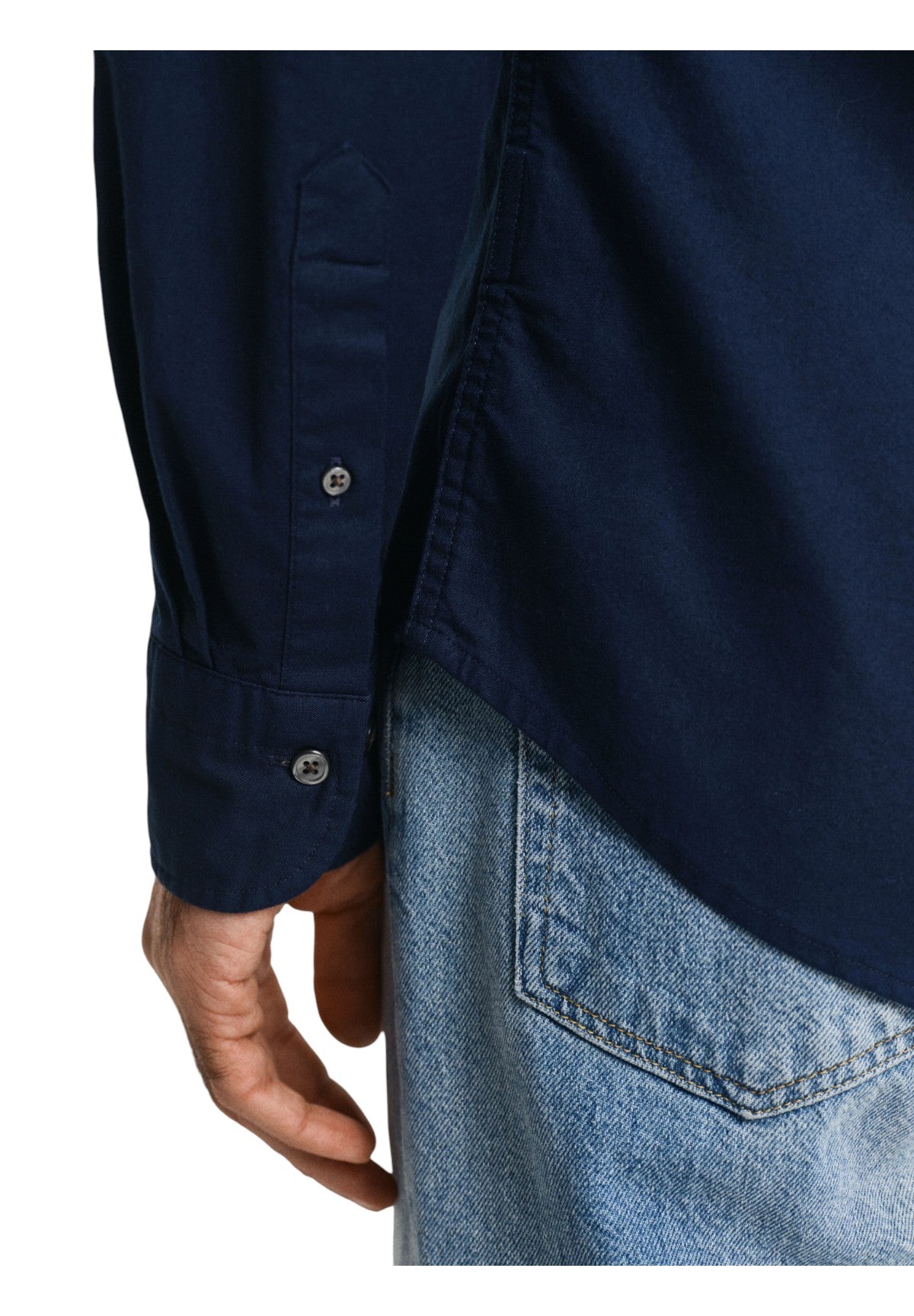 Camicia a Maniche Lunghe Oxford 3230115 Marine