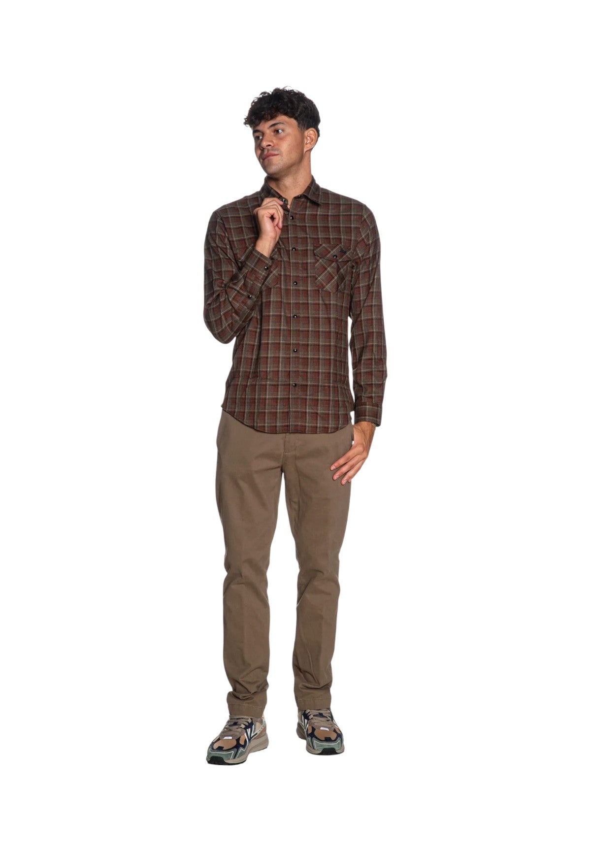 Camicia a Maniche Lunghe GL124DA Brown