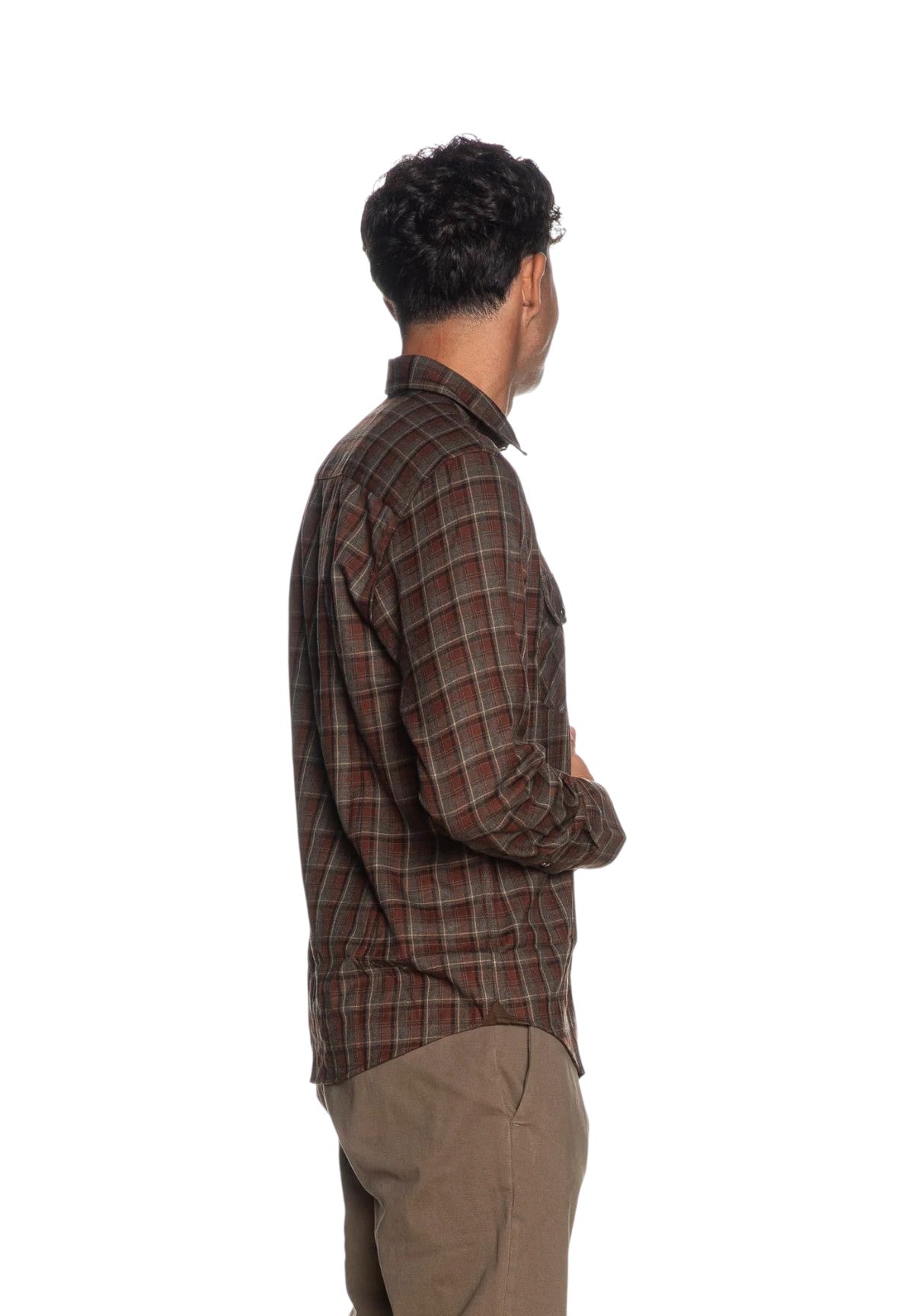 Camicia a Maniche Lunghe GL124DA Brown