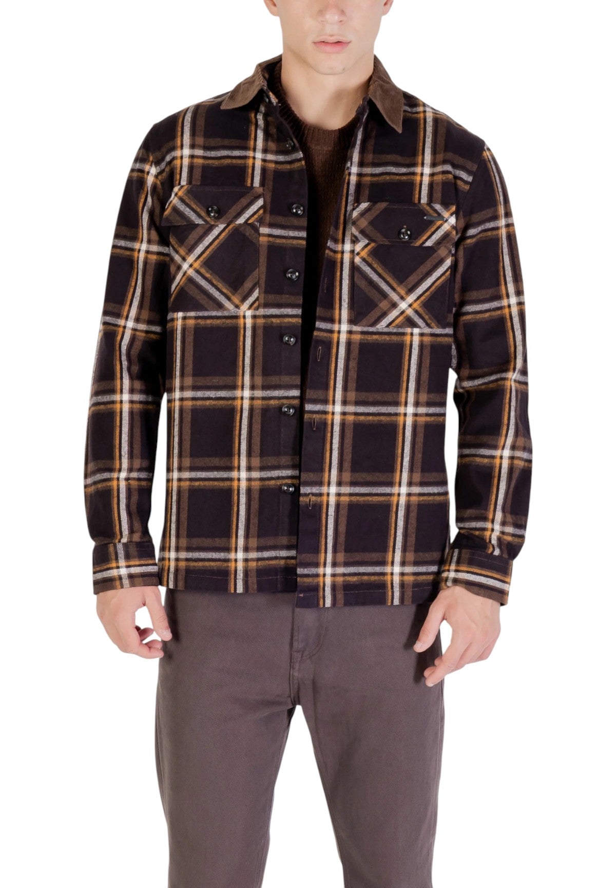 Camicia Overshirt GL7818S Coffee