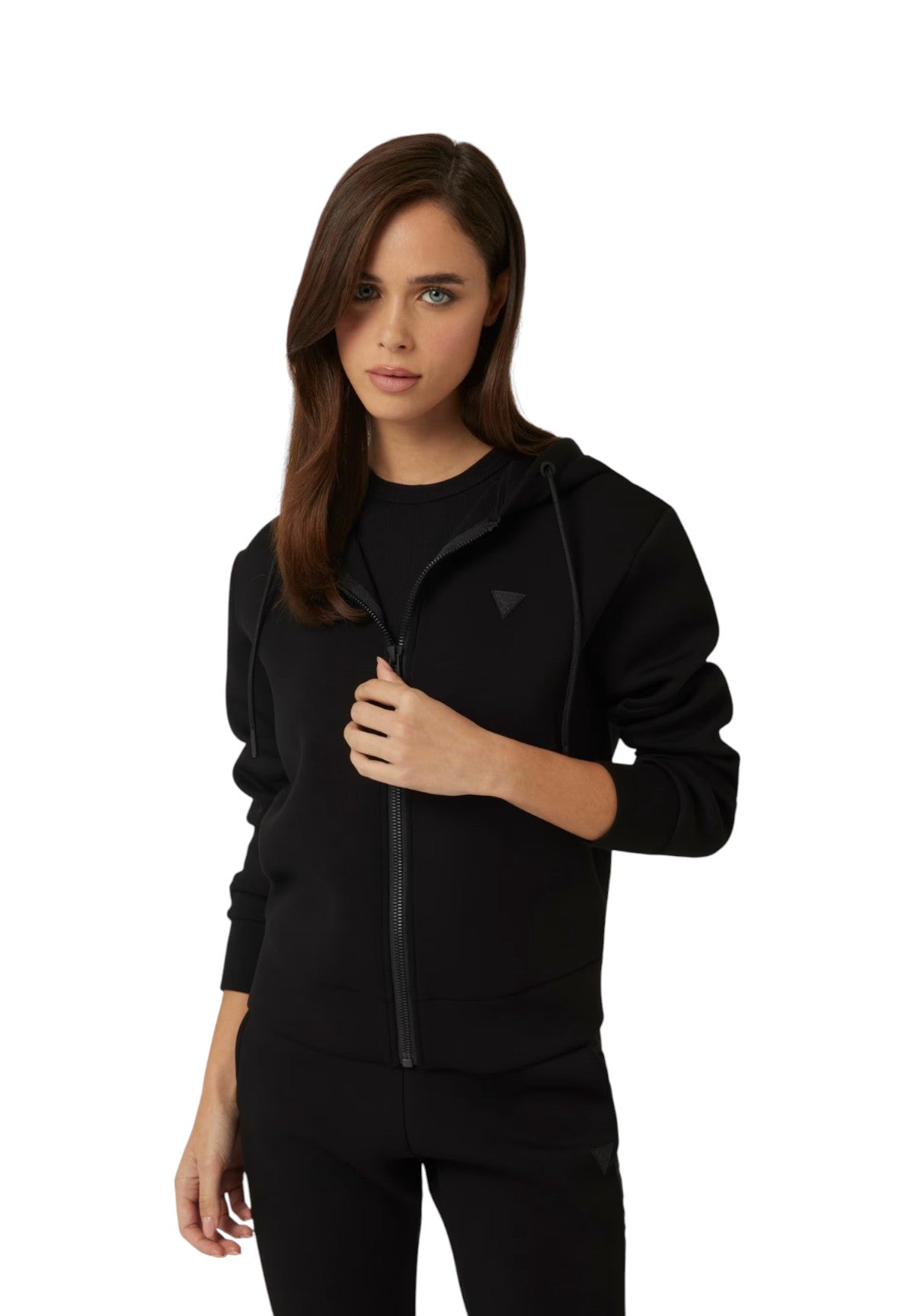 Felpa Full-Zip con Cappuccio Scuba V3RQ11 Jet Black A996