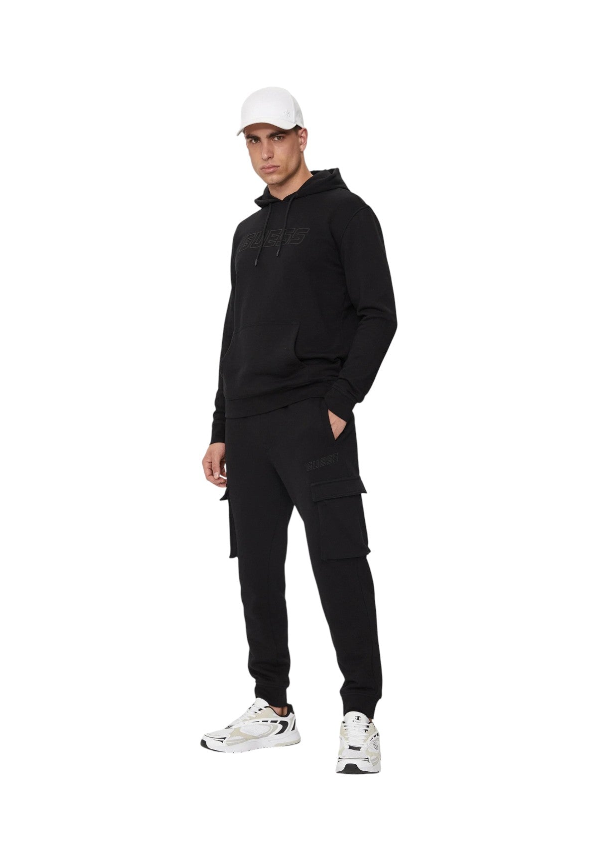 Felpa Pullover con Cappuccio Aldwin Z4YQ12 Jet Black A996