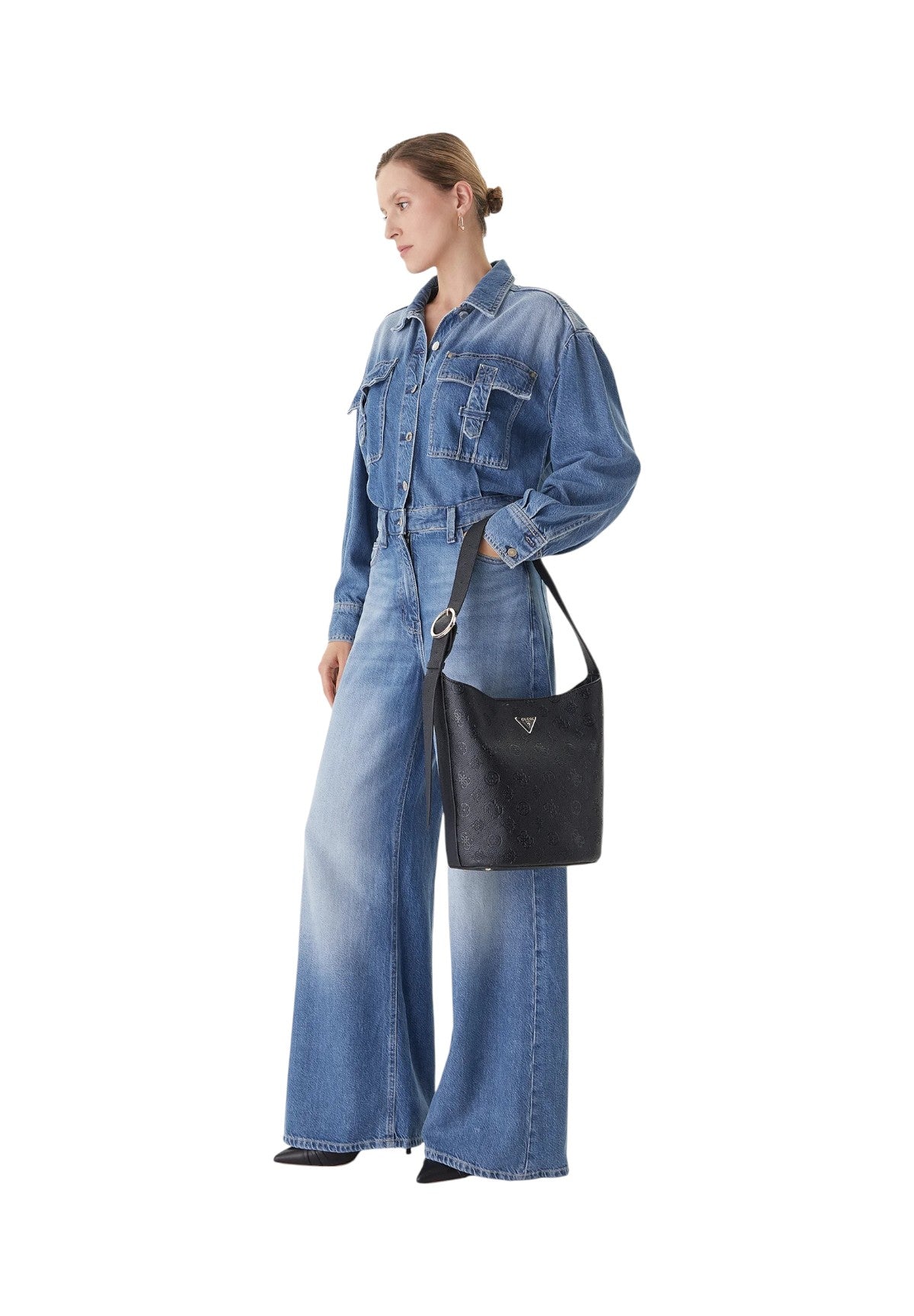 Borsa a Spalla Cresidia 4G HWPD98 Black Logo