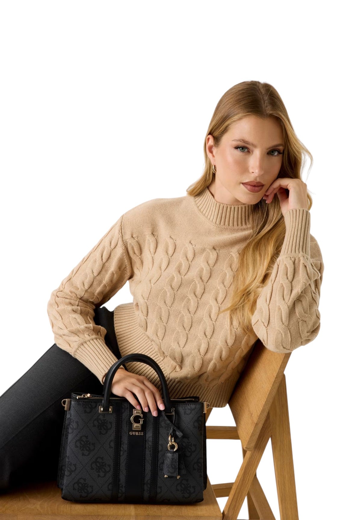 Borsa Tote Erenia HWSO78 Coal Logo