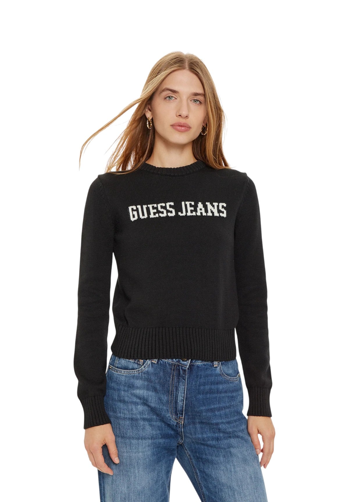 Maglione Girocollo W4BR10 Jet Black A996