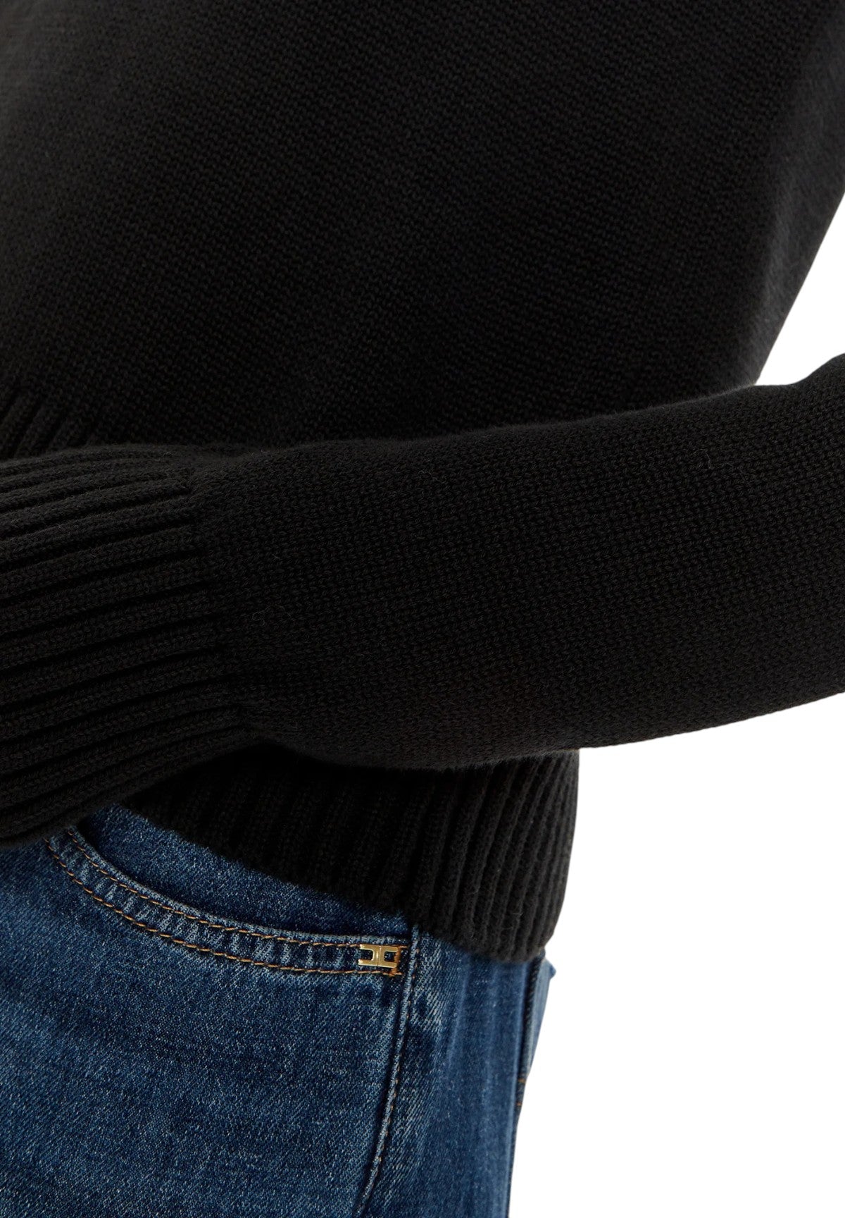 Maglione Girocollo W4BR10 Jet Black A996