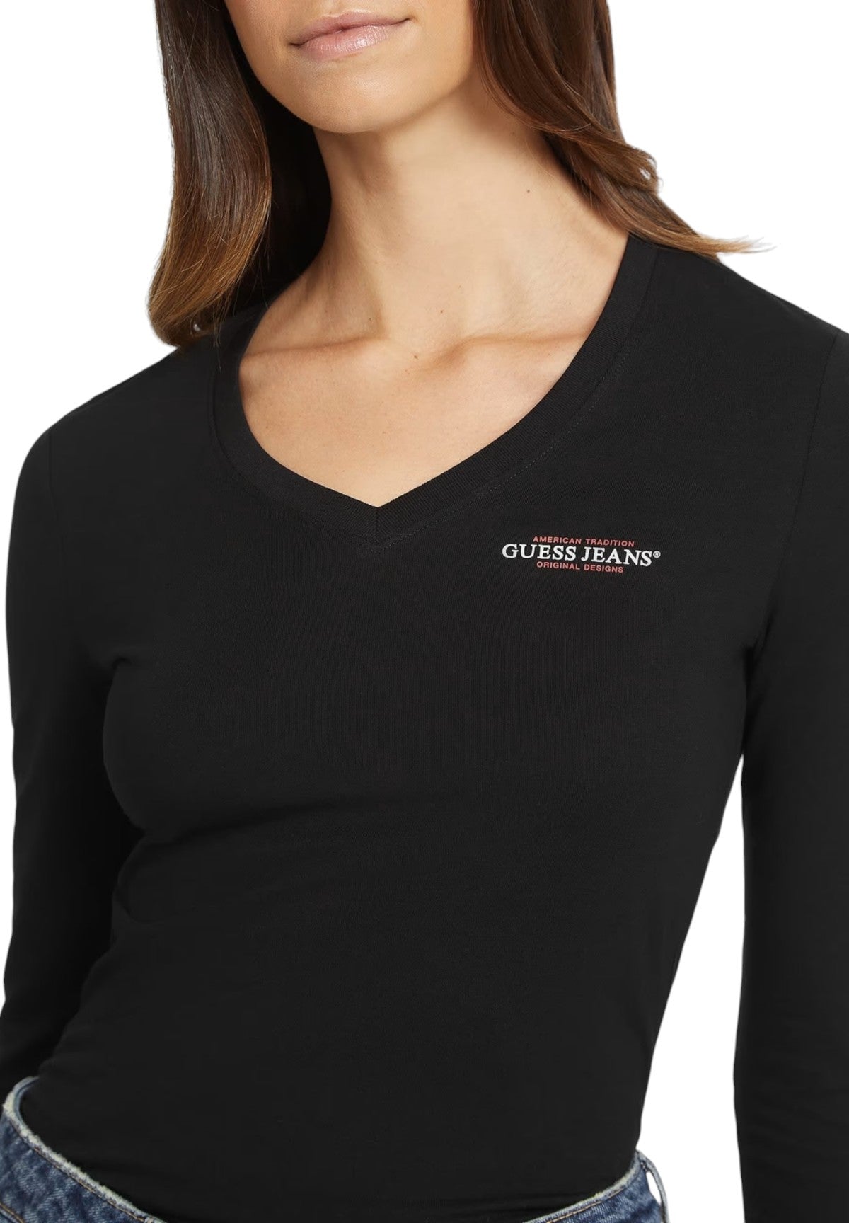 T-shirt a Maniche Lunghe W4YI21 Jet Black A996