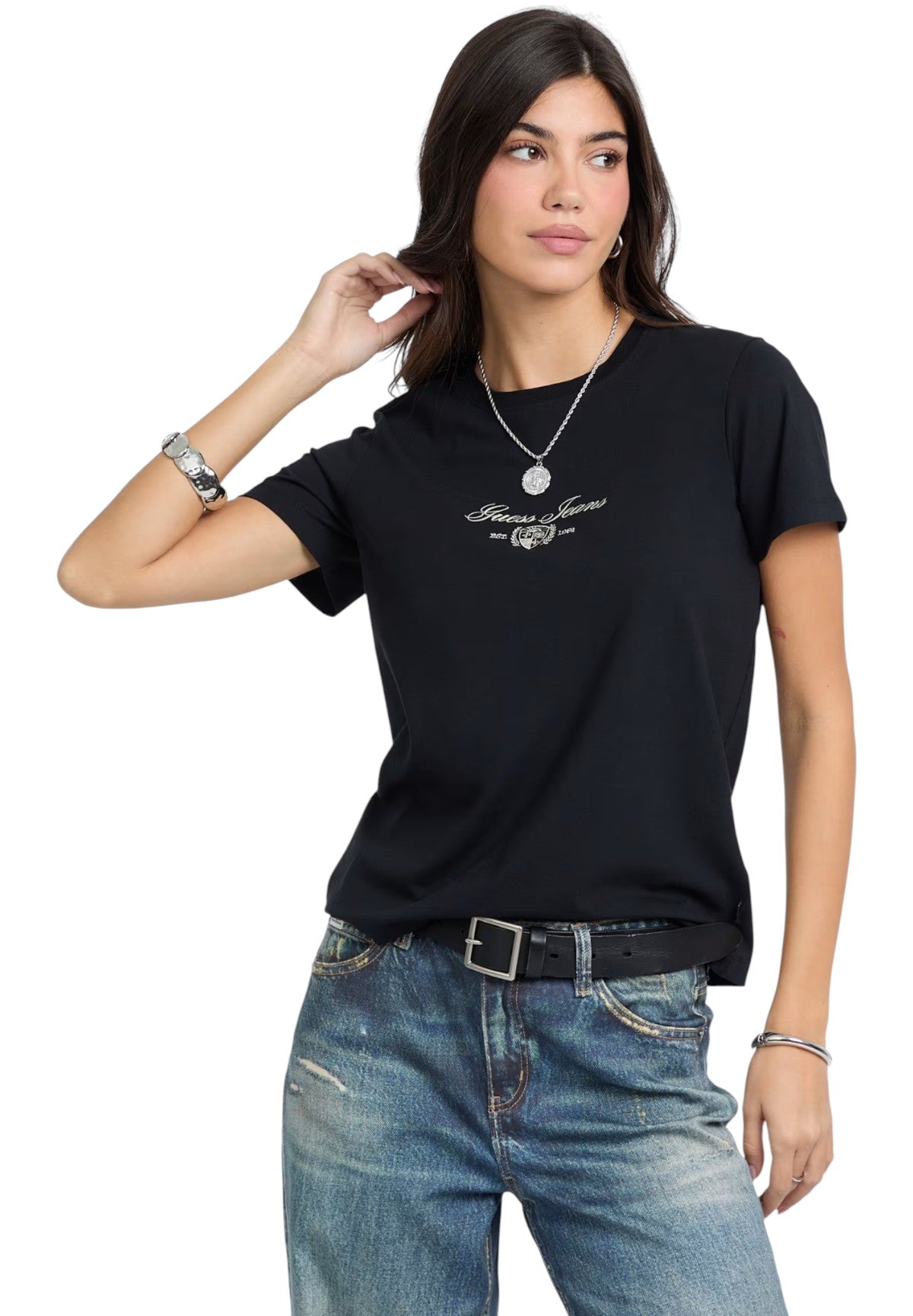 T-shirt a Maniche Corte W5BI09 Jet Black A996