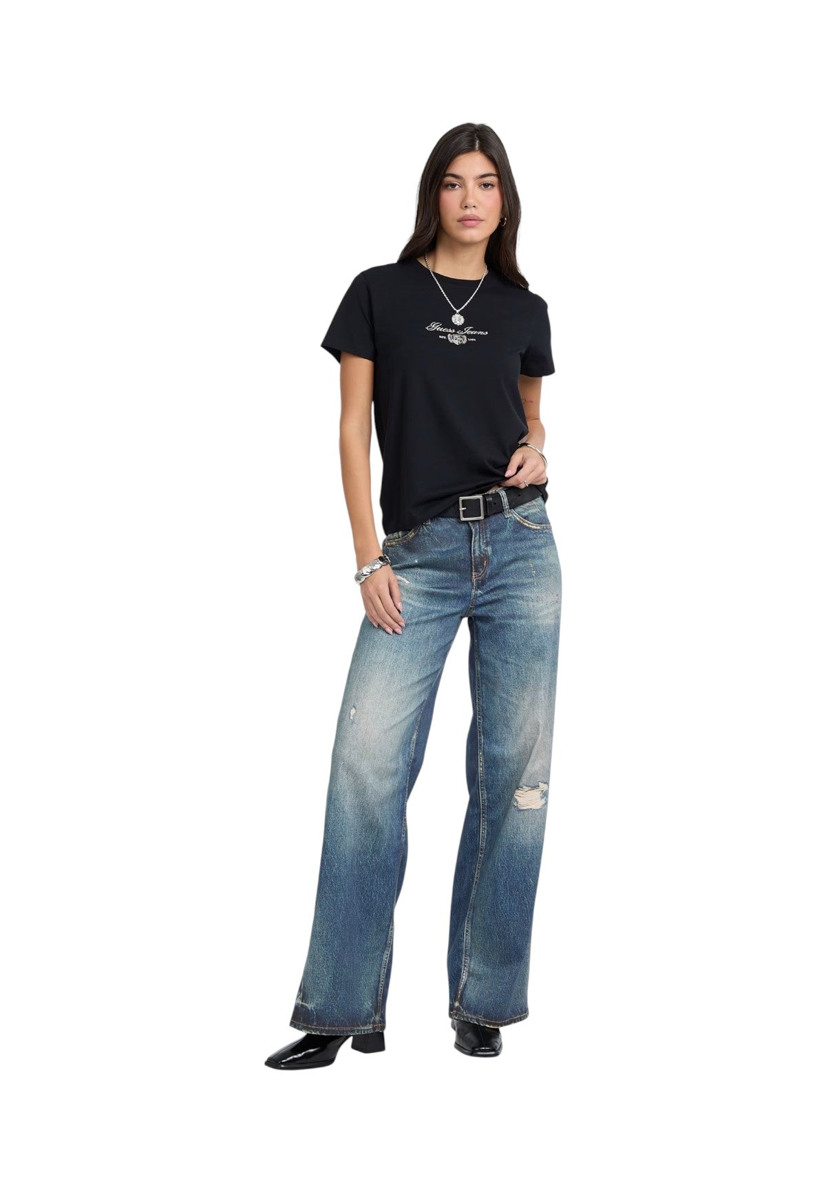 T-shirt a Maniche Corte W5BI09 Jet Black A996