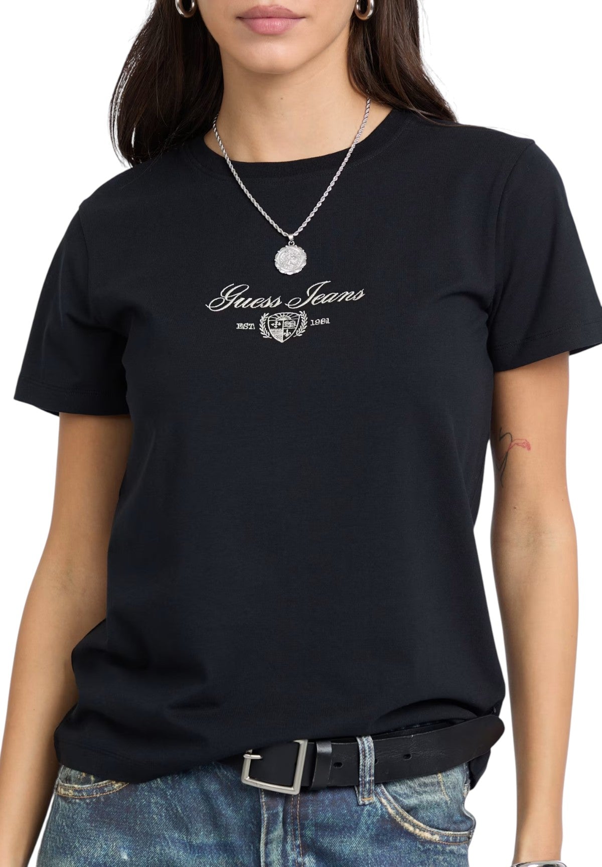 T-shirt a Maniche Corte W5BI09 Jet Black A996