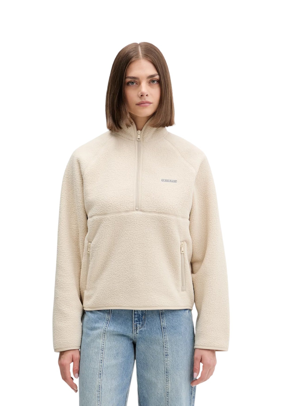 Felpa Full-Zip W5BQ18 Ecru