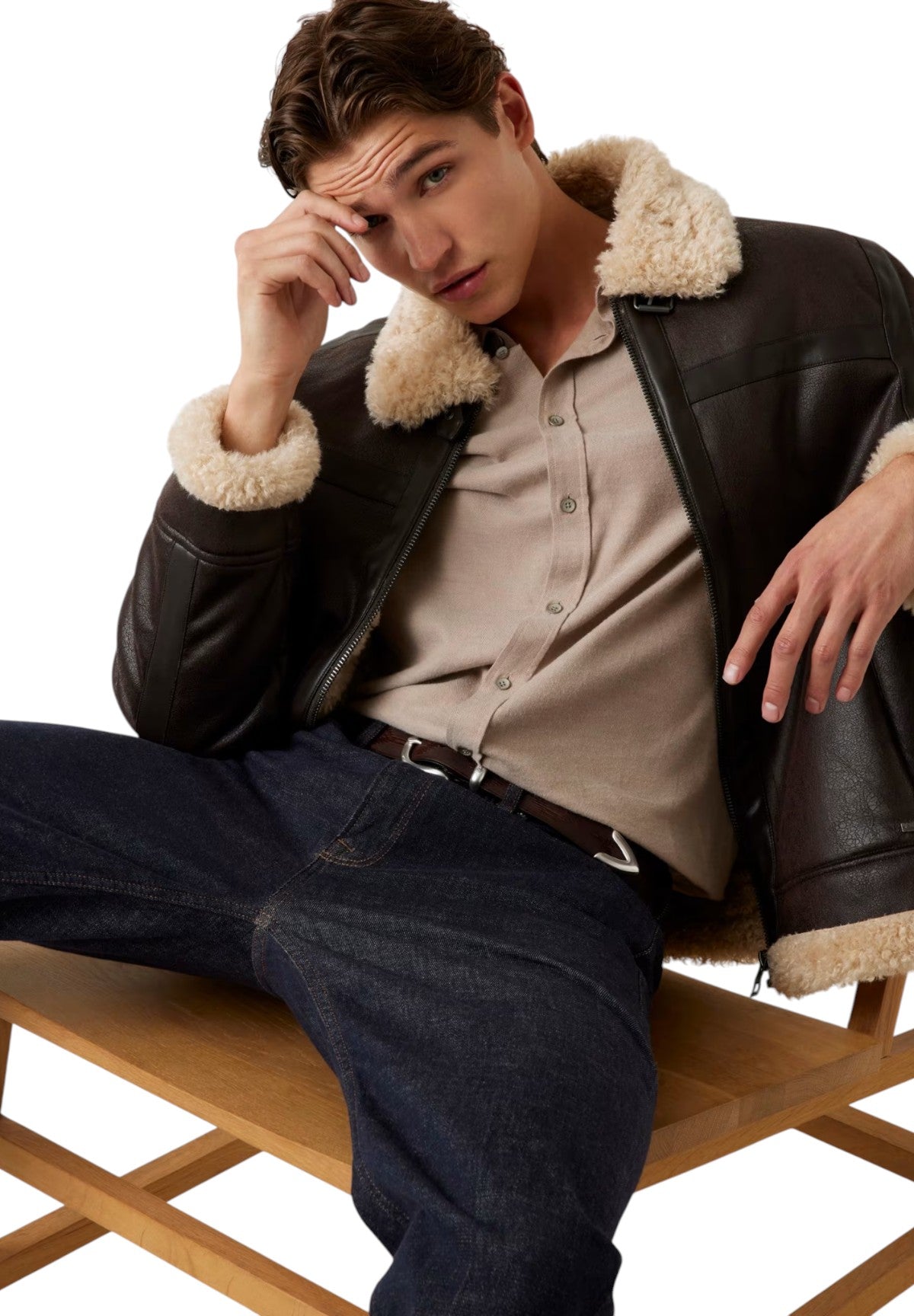 Giubbotto Aviator M5BL28 Bark Brown