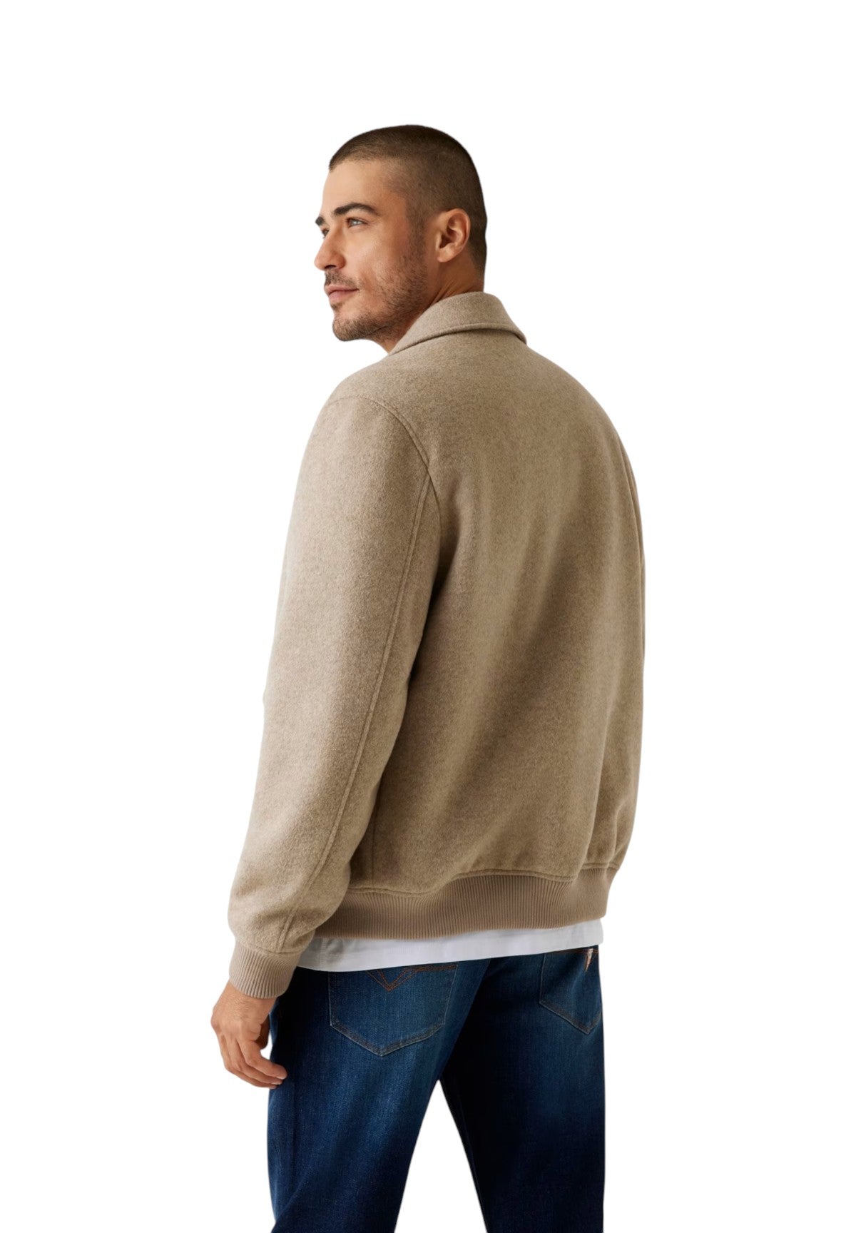 Giacca Misto Lana Melton M5BL2K English Brown Heathe