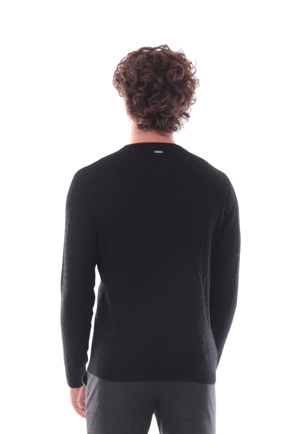 Maglione Girocollo Ivan M5BR41 Jet Black A996