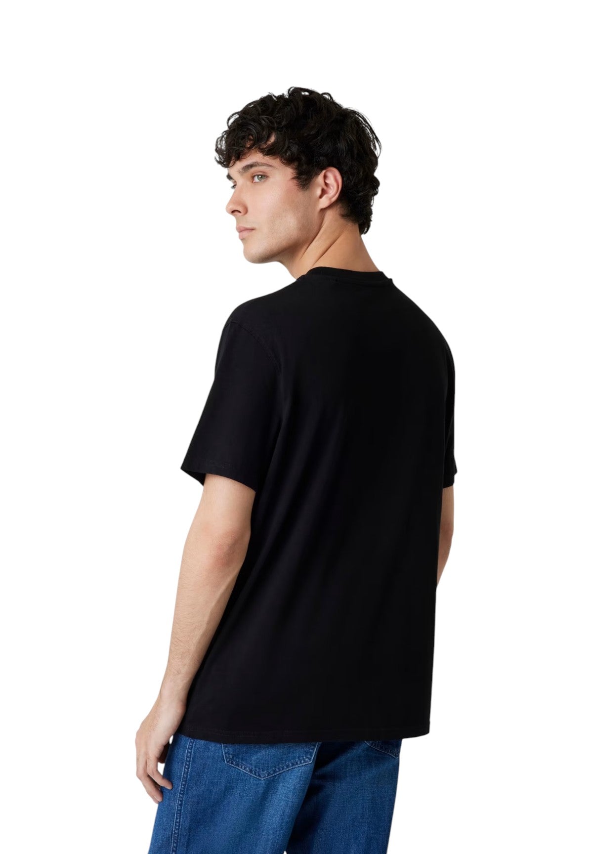 T-shirt a Maniche Corte Logo Frontale M5YI17 Jet Black A996