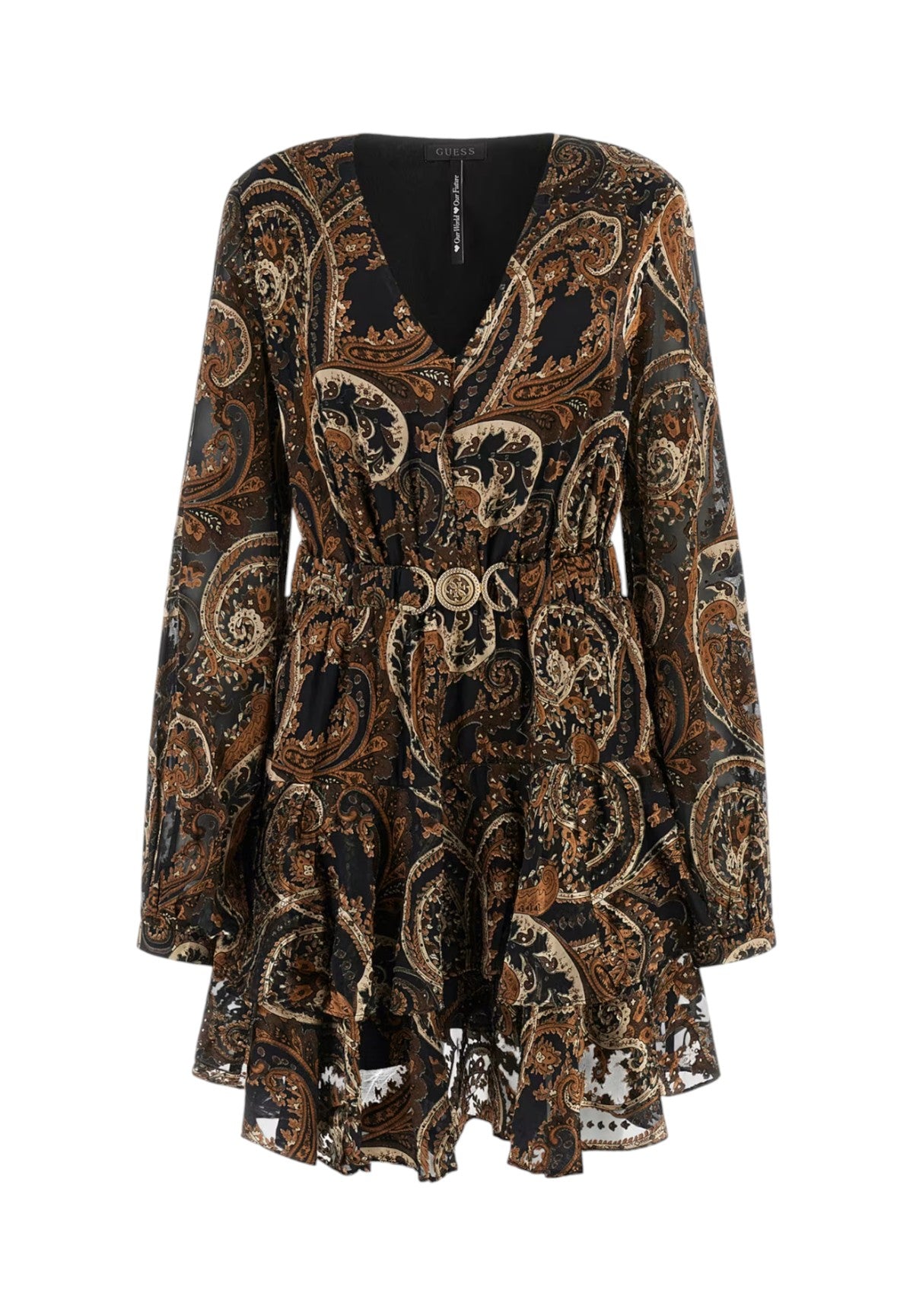 Abito Clarisse W5BK53 Umber Paisley Print