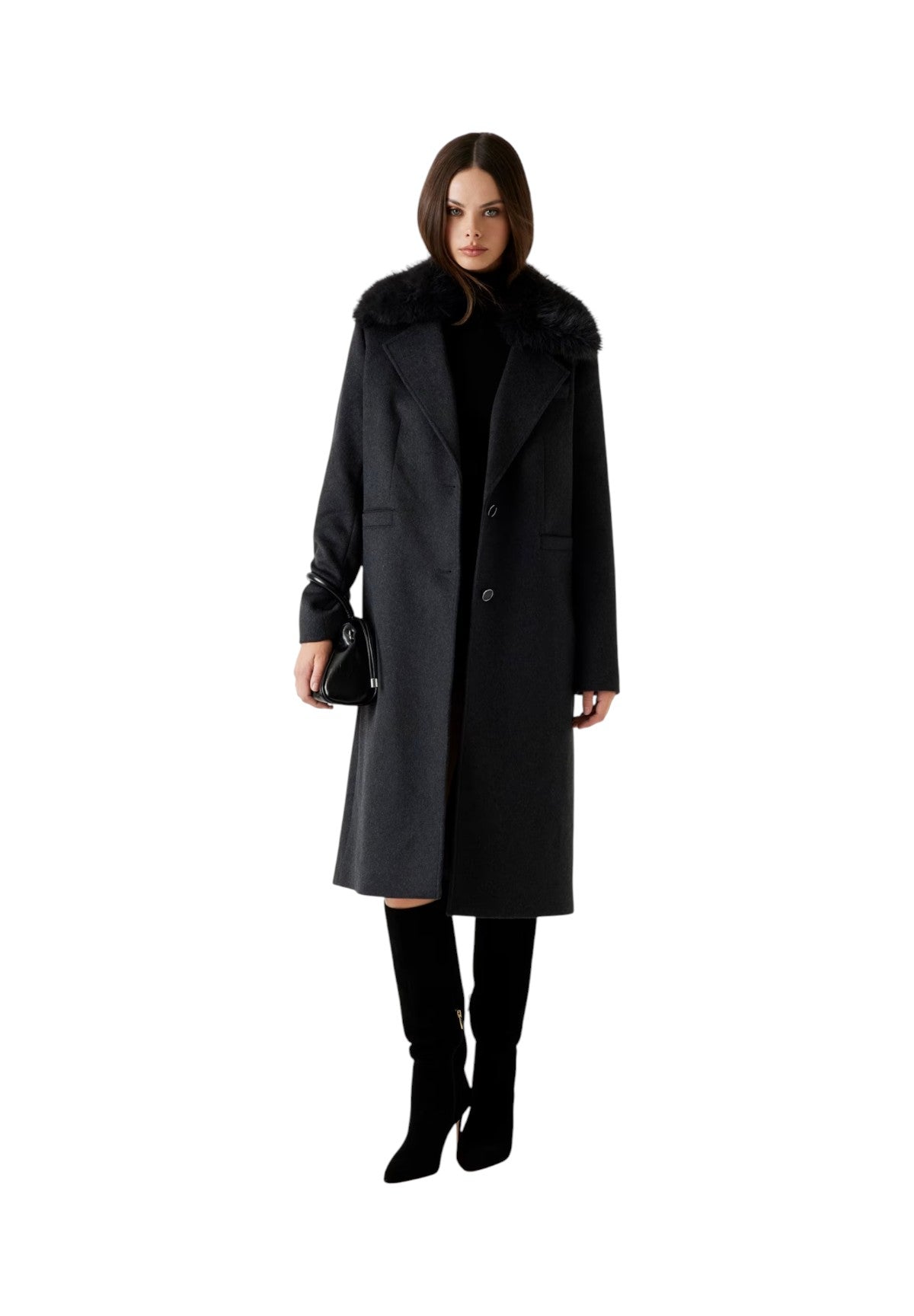 Cappotto Karole W5BL19 Dark Heather Grey