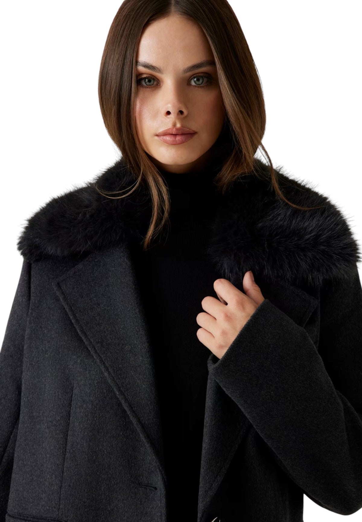 Cappotto Karole W5BL19 Dark Heather Grey