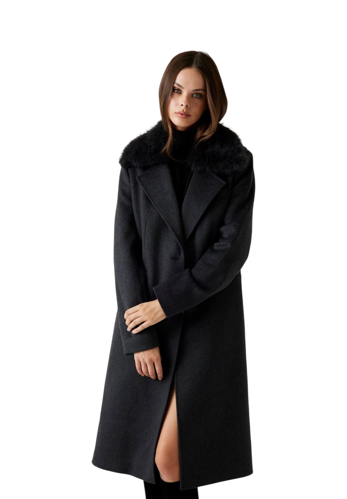 Cappotto Karole W5BL19 Dark Heather Grey