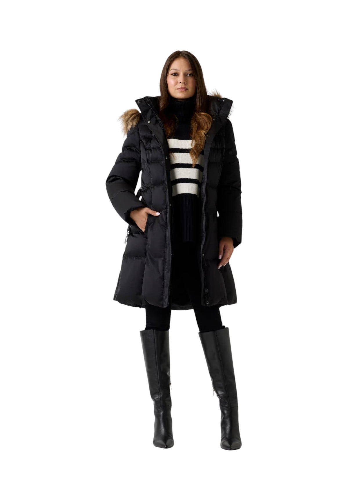 Piumino Pesante Marina W5BL30 Jet Black Multi