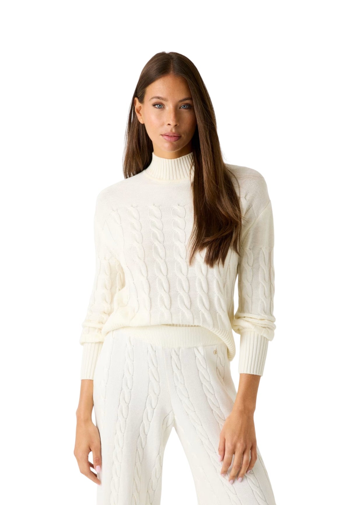 Maglione Collo Alto Elsa W5BR30 Cream White