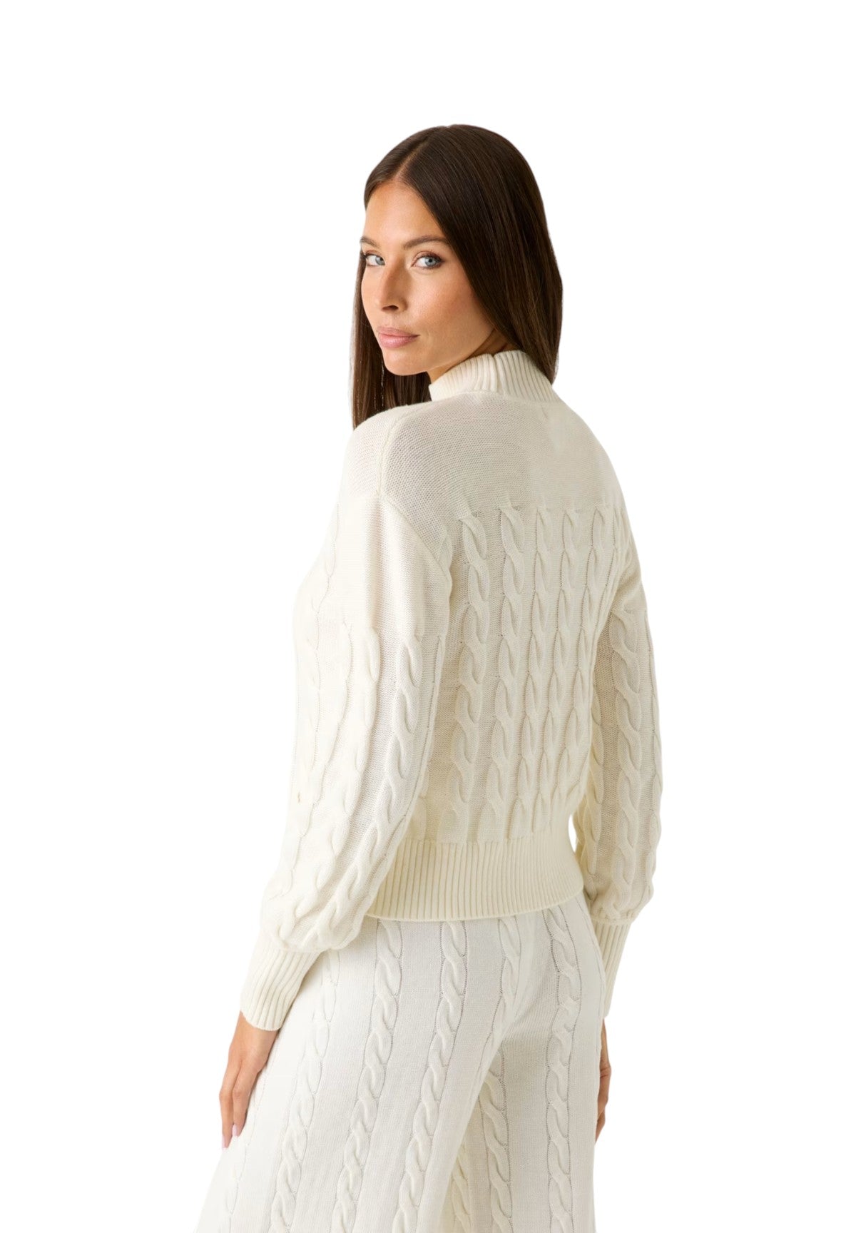 Maglione Collo Alto Elsa W5BR30 Cream White