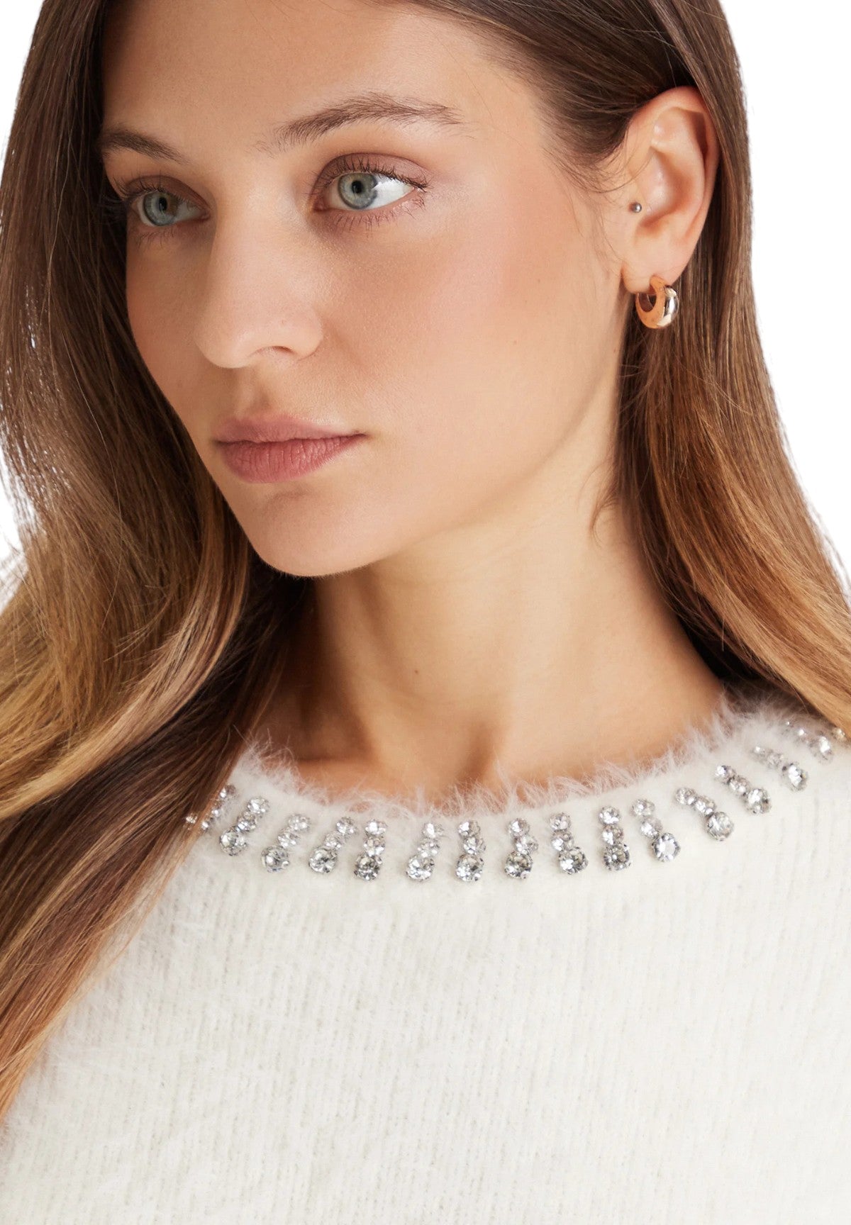 Maglione Girocollo Arisa W5BR58 Dove white