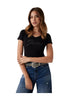 Guess T-shirt a Maniche Corte Cn Ss Embro Script W5YI46 Jet Black A996