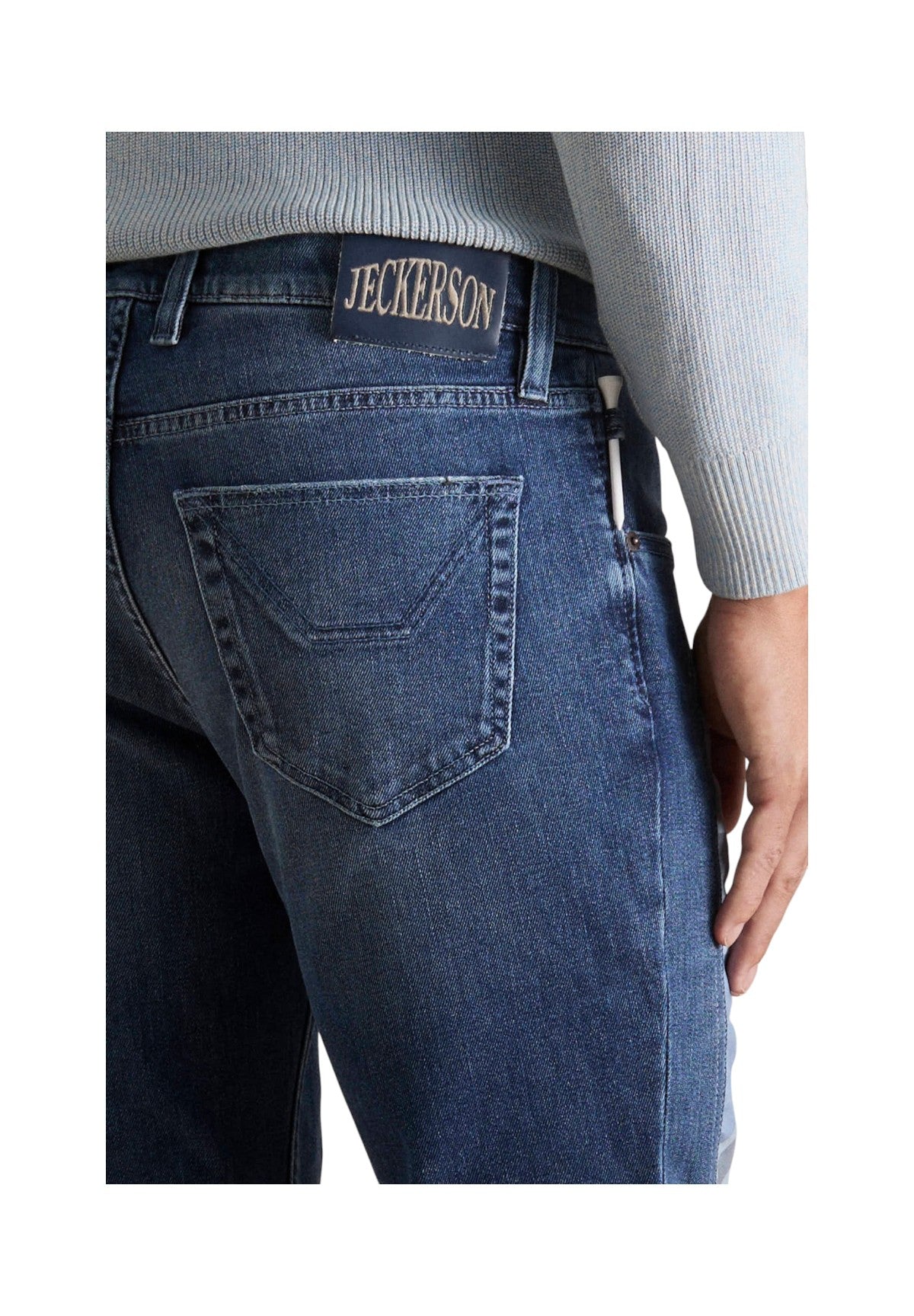 Pantaloni 5 Tasche Anniversary 5 Tasche ANNIV002 Blu Scuro Toppe Uk Blu