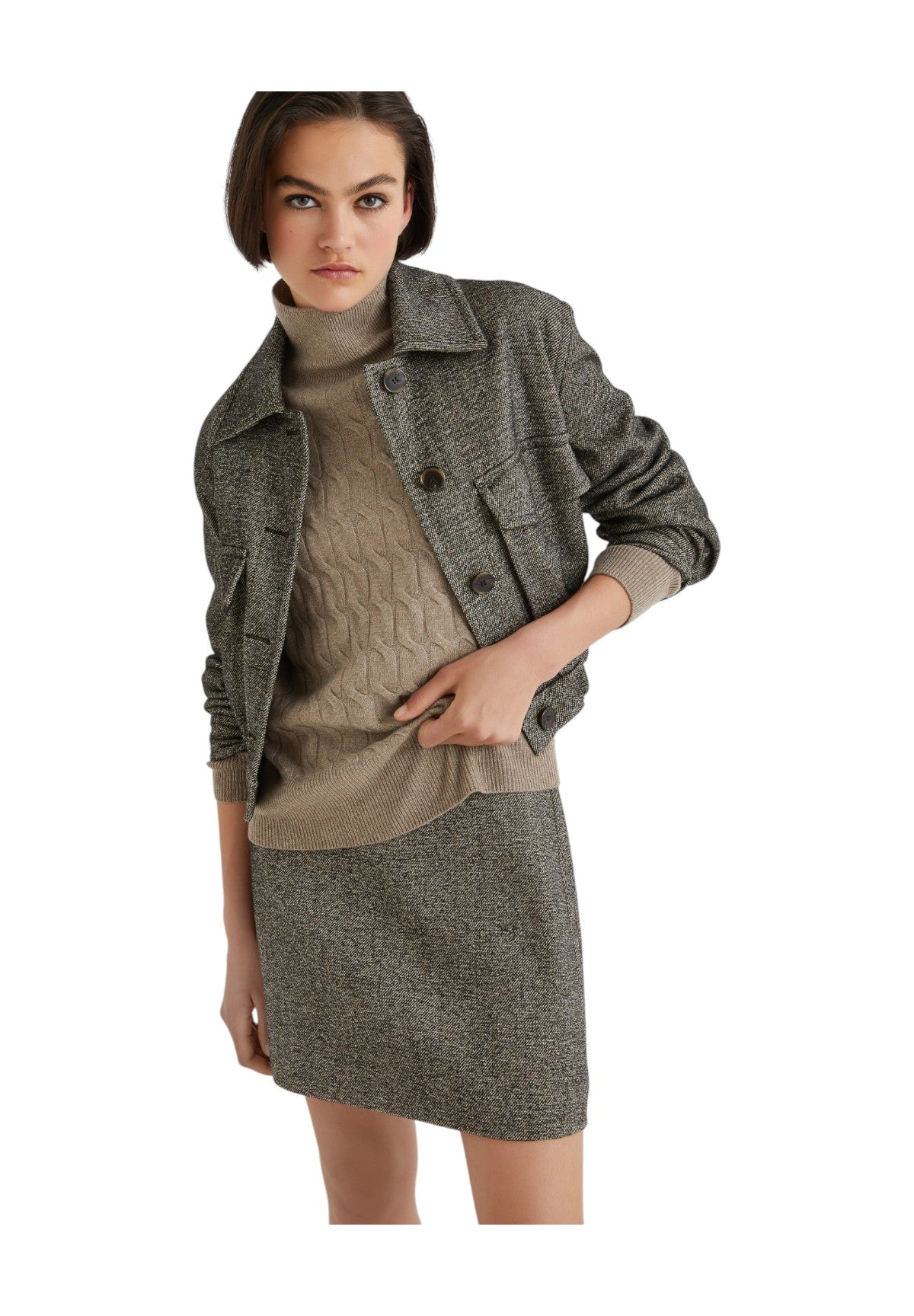 Maglione Collo Alto AEREO Fango