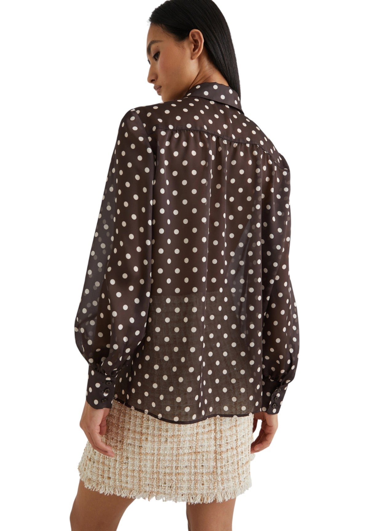 Camicia a Maniche Lunghe 2524116021200 DINDA Cioccolato