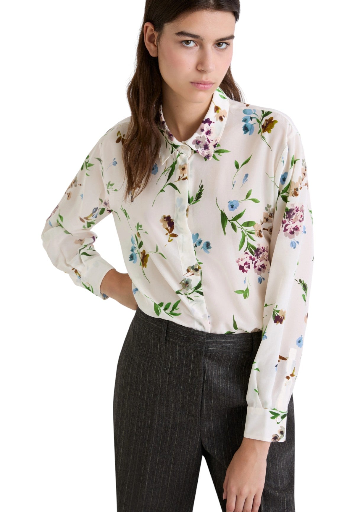 Camicia a Maniche Lunghe 2523116132200 FARETRA Panna