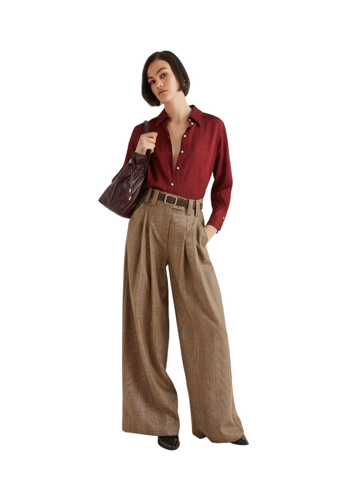 Camicia a Maniche Lunghe 2523116092200 LIRICO Bordeaux