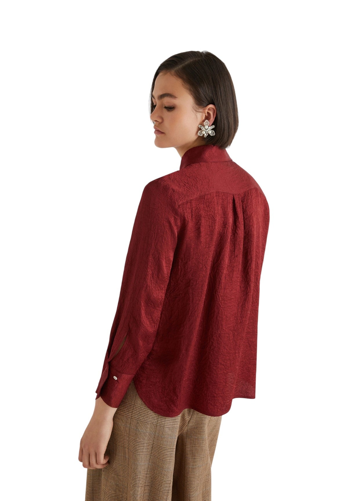 Camicia a Maniche Lunghe 2523116092200 LIRICO Bordeaux