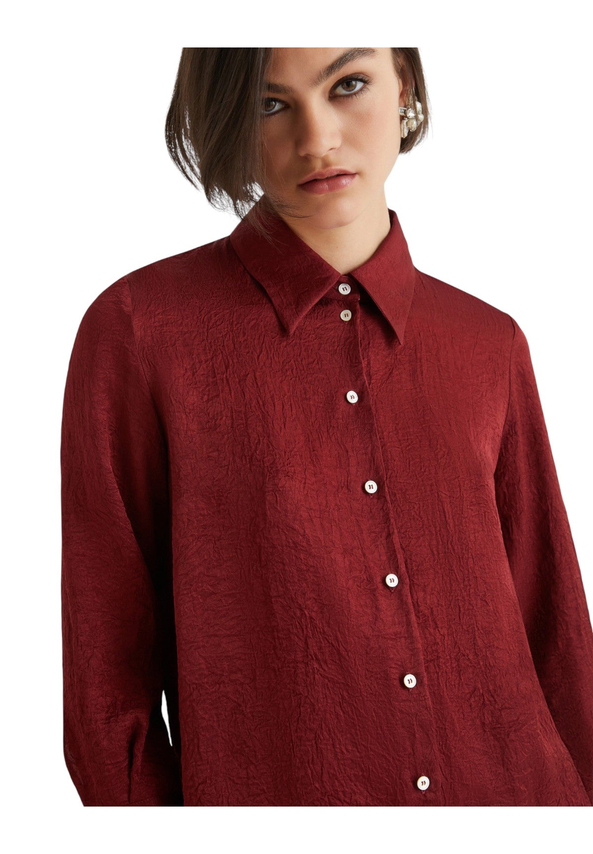 Camicia a Maniche Lunghe 2523116092200 LIRICO Bordeaux