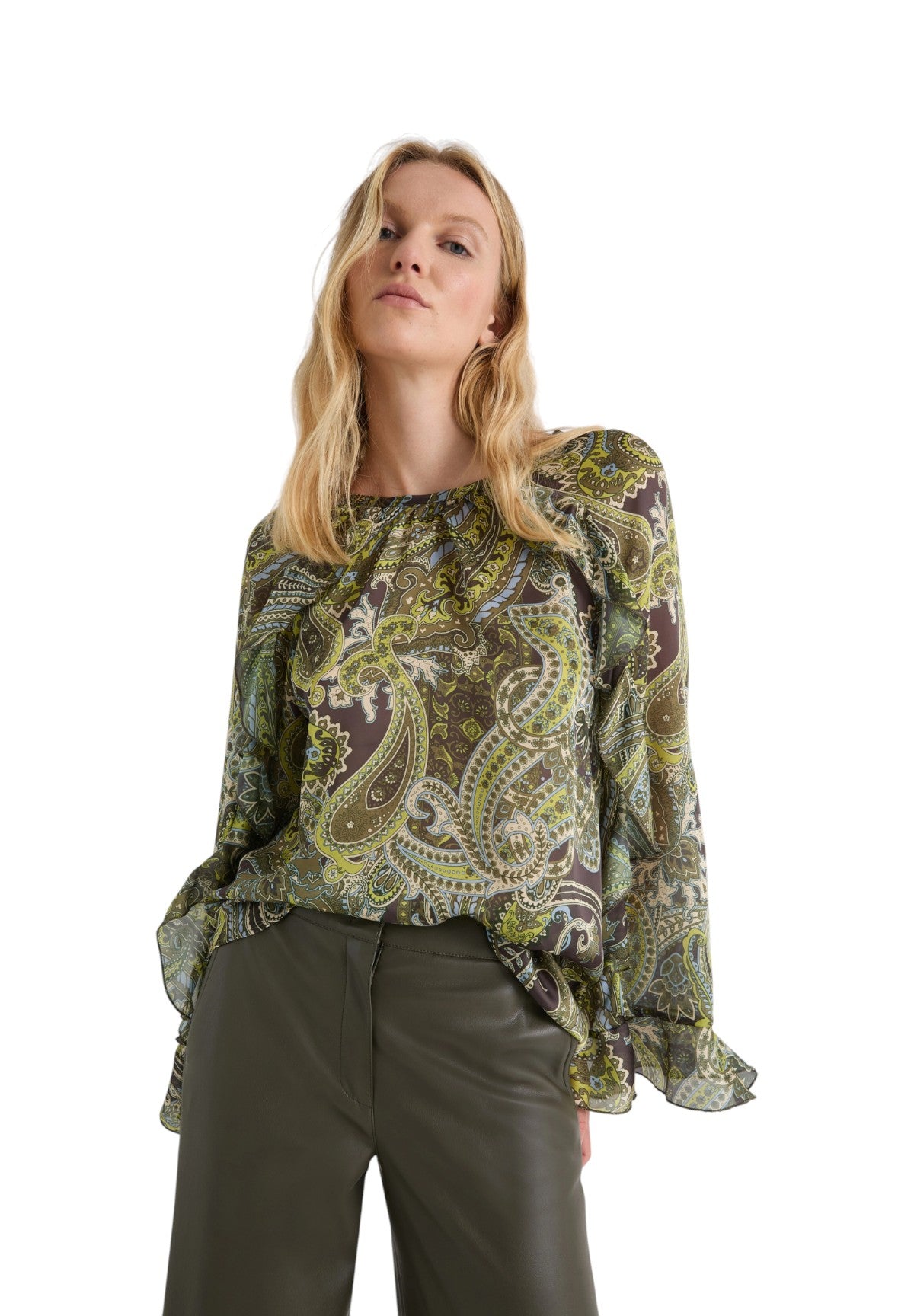 Camicia* 2524116032200 NAVARRA Verde acido