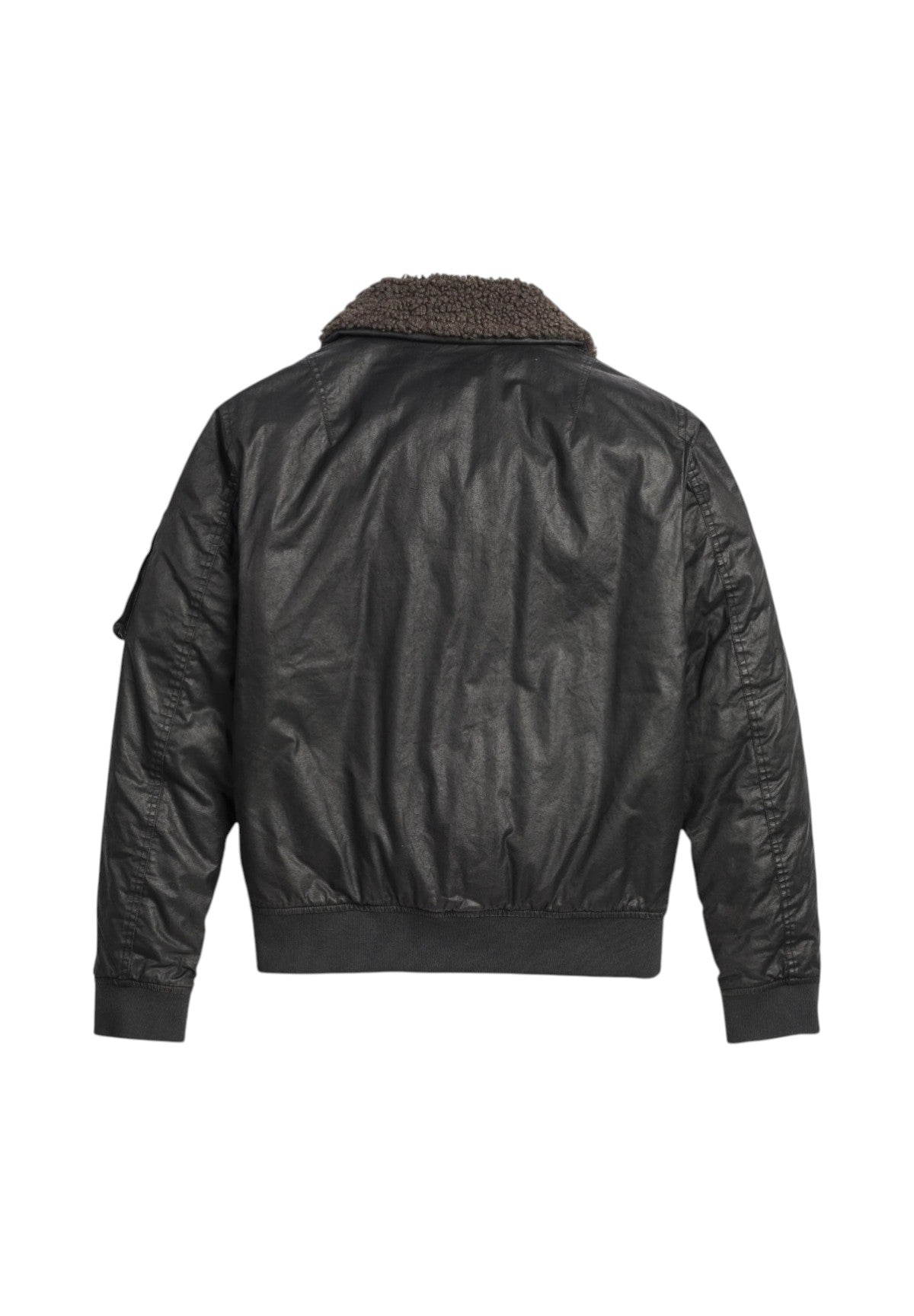 Giacca in Pelle Waxed Cotton Bomber Jacket 11MSJ011-03704 Fudge Chocolate