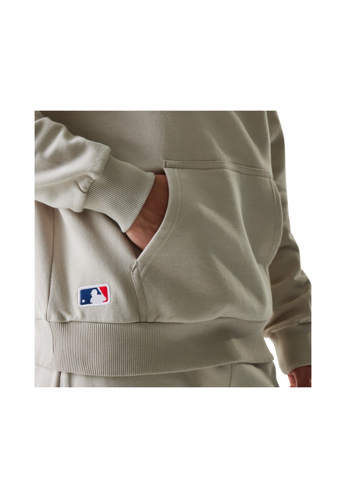 Felpa Pullover con Cappuccio New York Yankees 60675772 Light Beige