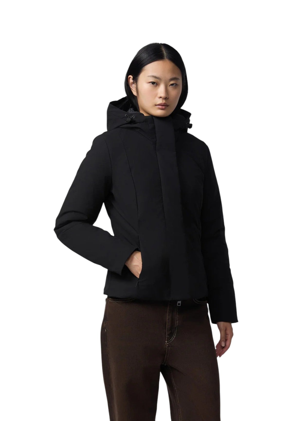 Piumino Pesante LADY TECH/1 FUR JACKET Black