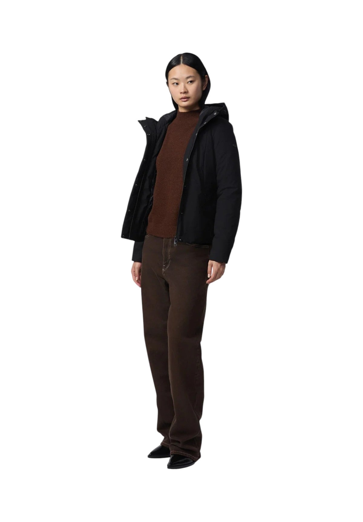 Piumino Pesante LADY TECH/1 FUR JACKET Black